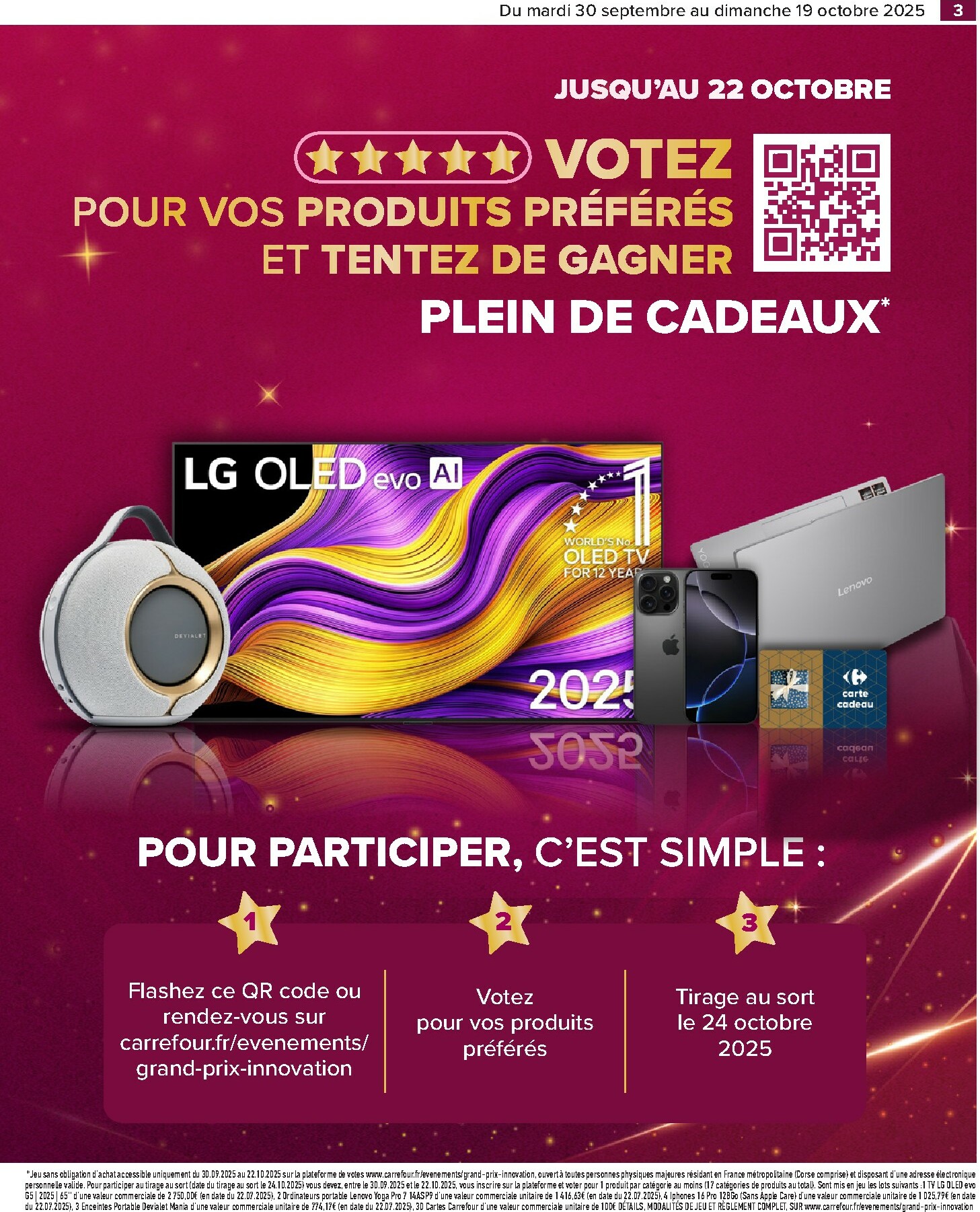 carrefour - Catalogue Carrefour - Le grand prix de l'innovation valable du 30/09 au 19/10 - page: 3