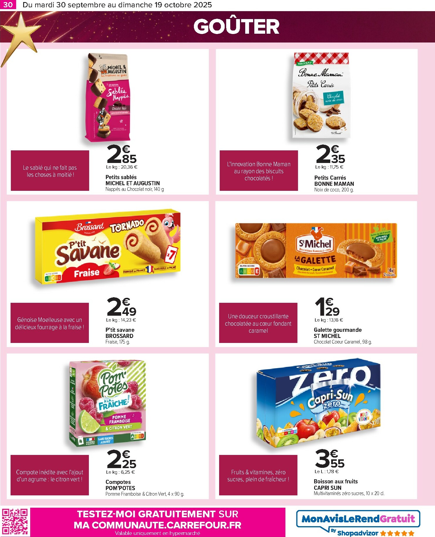 carrefour - Catalogue Carrefour - Le grand prix de l'innovation valable du 30/09 au 19/10 - page: 30