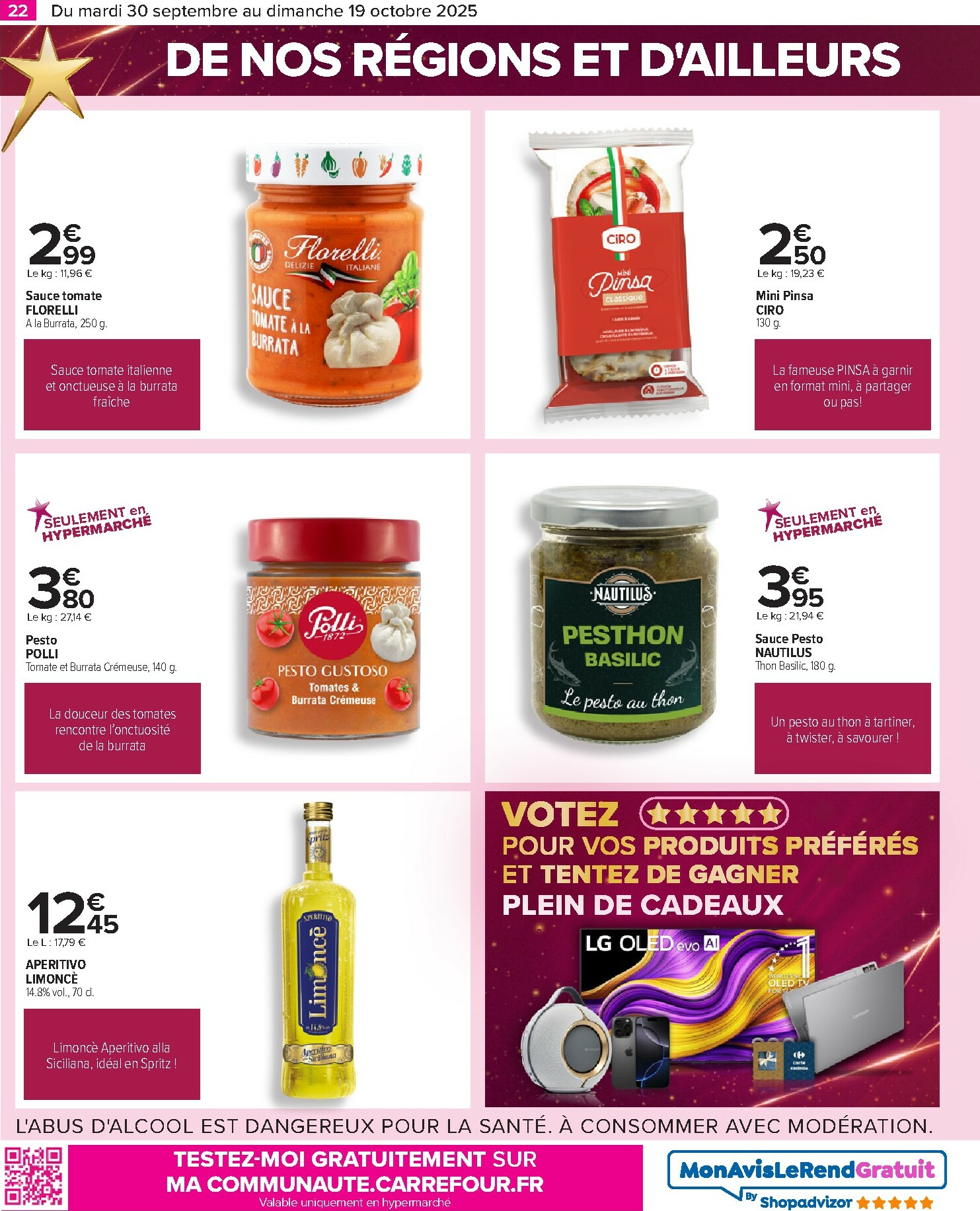 carrefour - Catalogue Carrefour - Le grand prix de l'innovation valable du 30/09 au 19/10 - page: 22