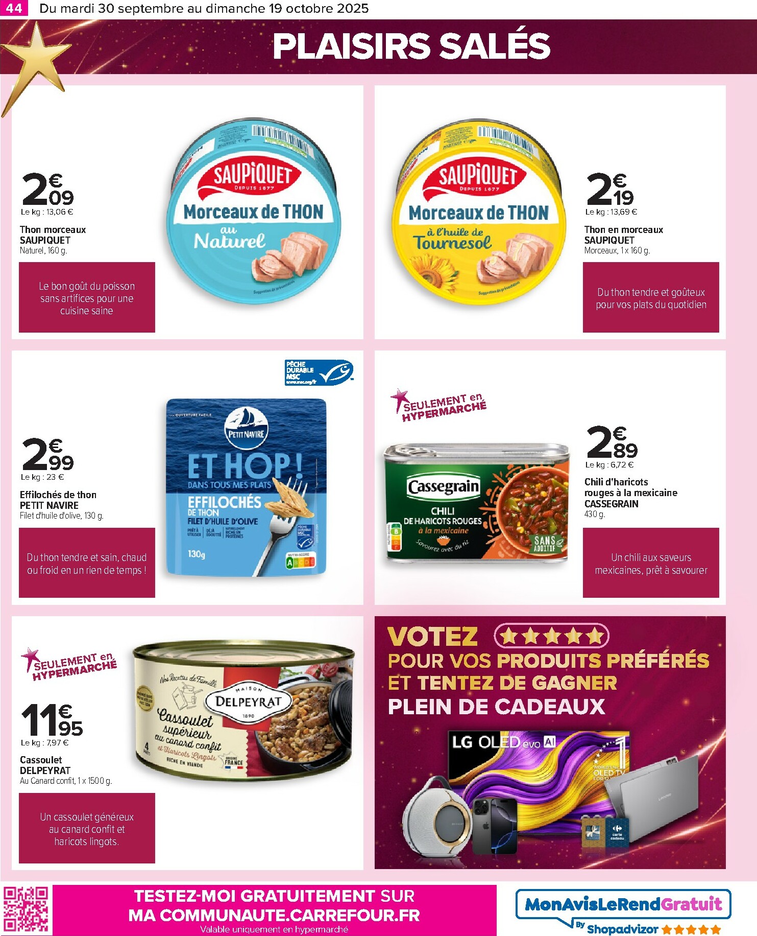 carrefour - Catalogue Carrefour - Le grand prix de l'innovation valable du 30/09 au 19/10 - page: 44