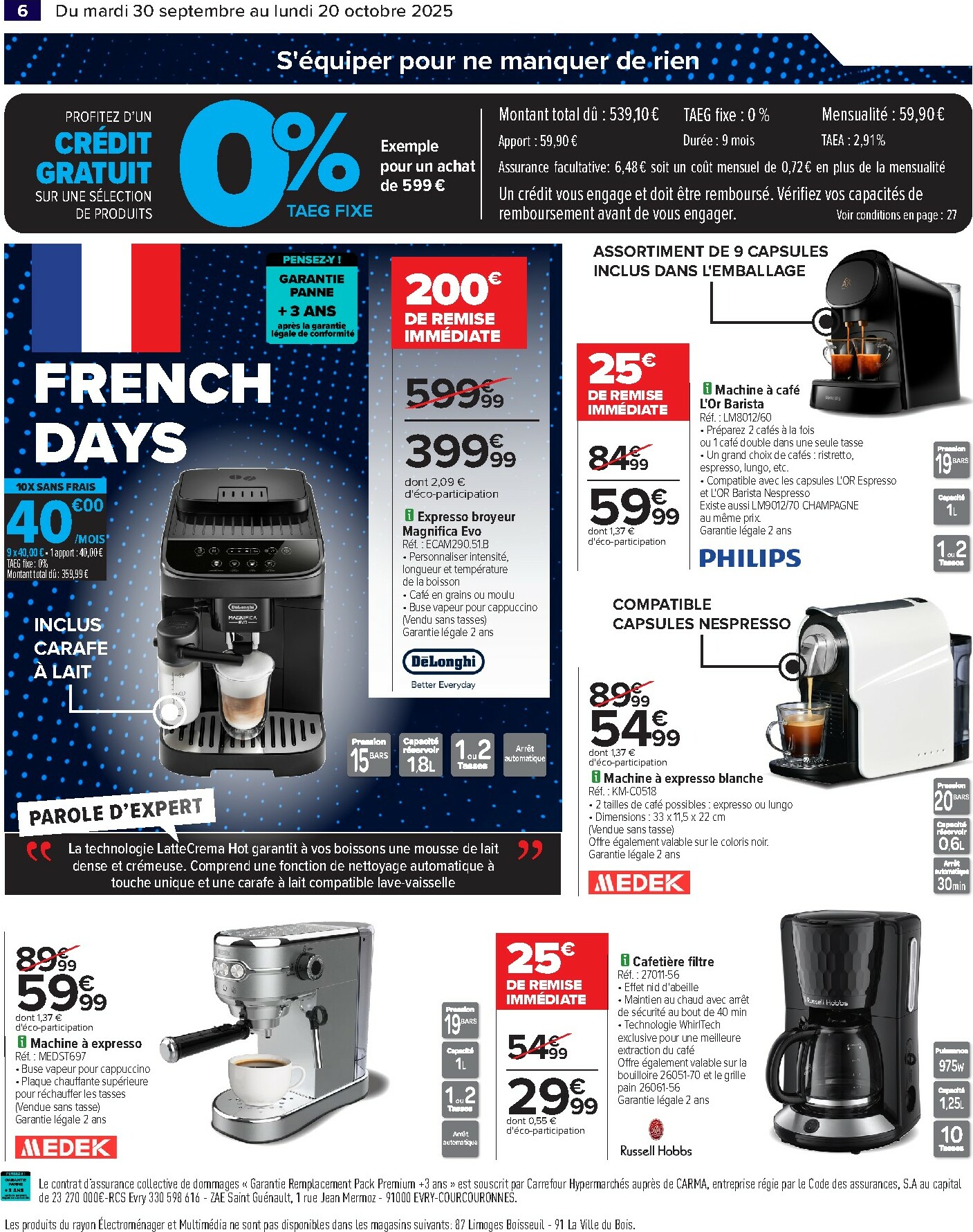 carrefour - Catalogue Carrefour - French days faites entrer les bonnes affaires valable du 30/09 au 20/10 - page: 8