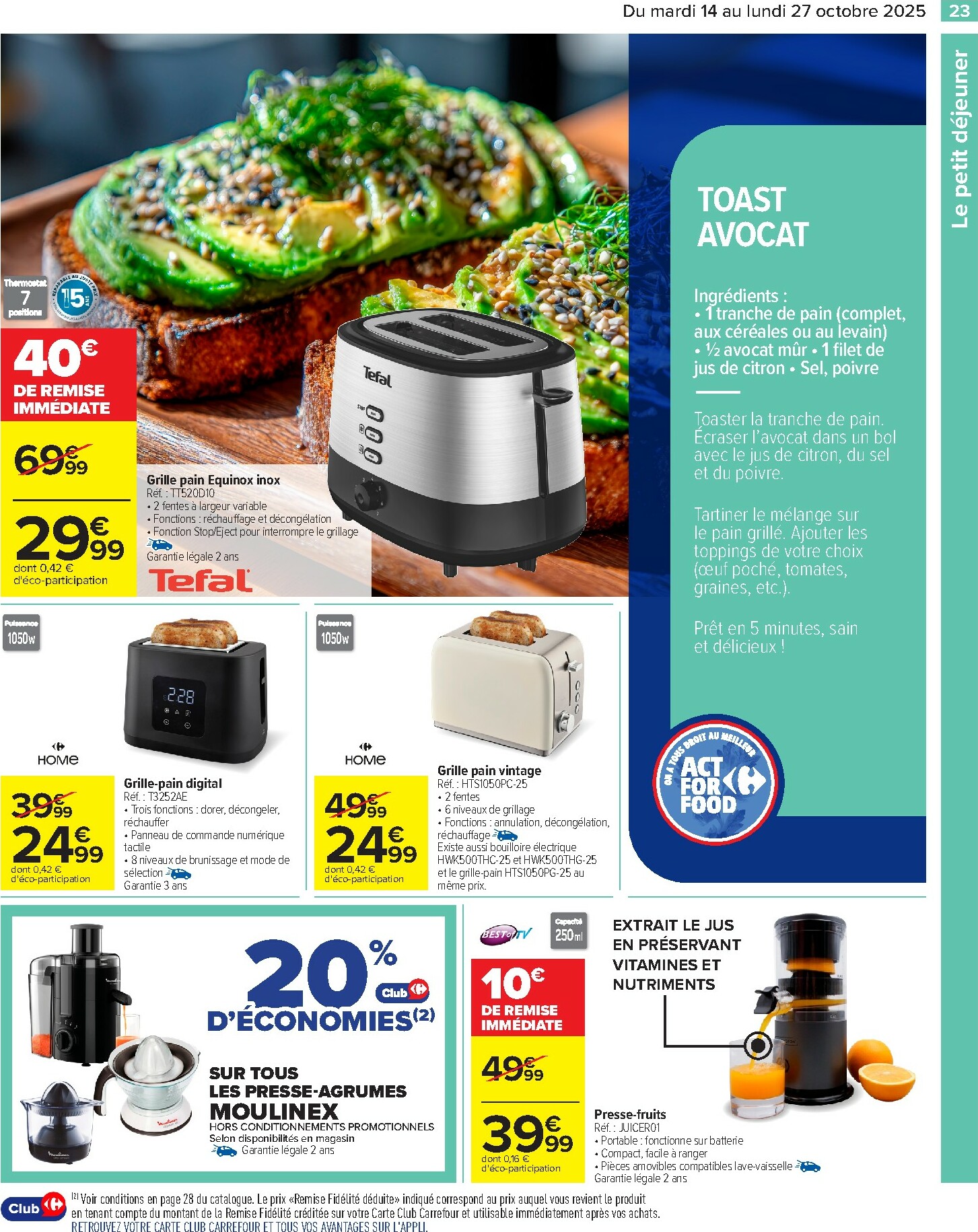 carrefour - Catalogue Carrefour - Goutons au meilleur de la cuisine valable du 14/10 au 27/10 - page: 23