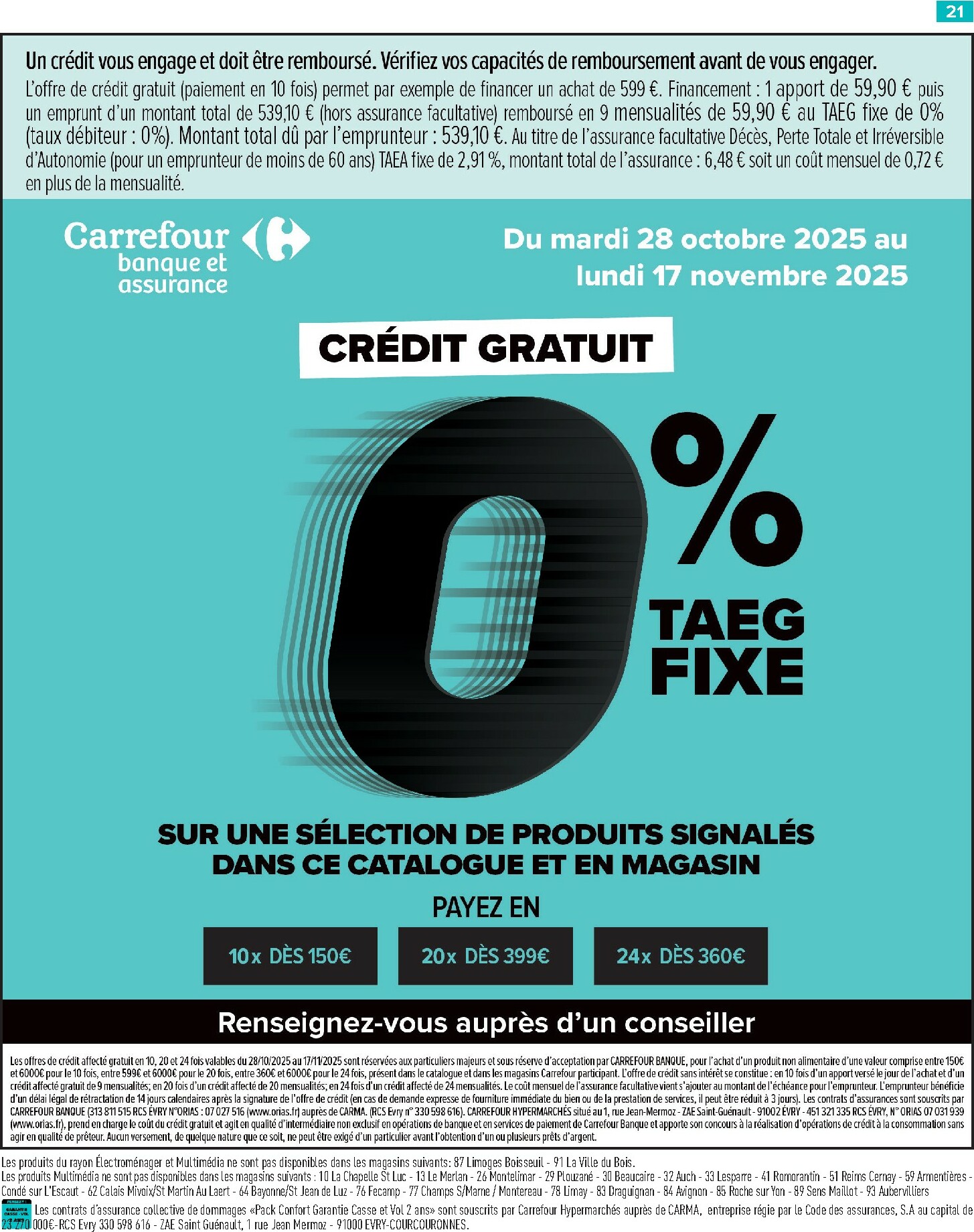 carrefour - Catalogue Carrefour valable du 28/10 au 17/11 - page: 23