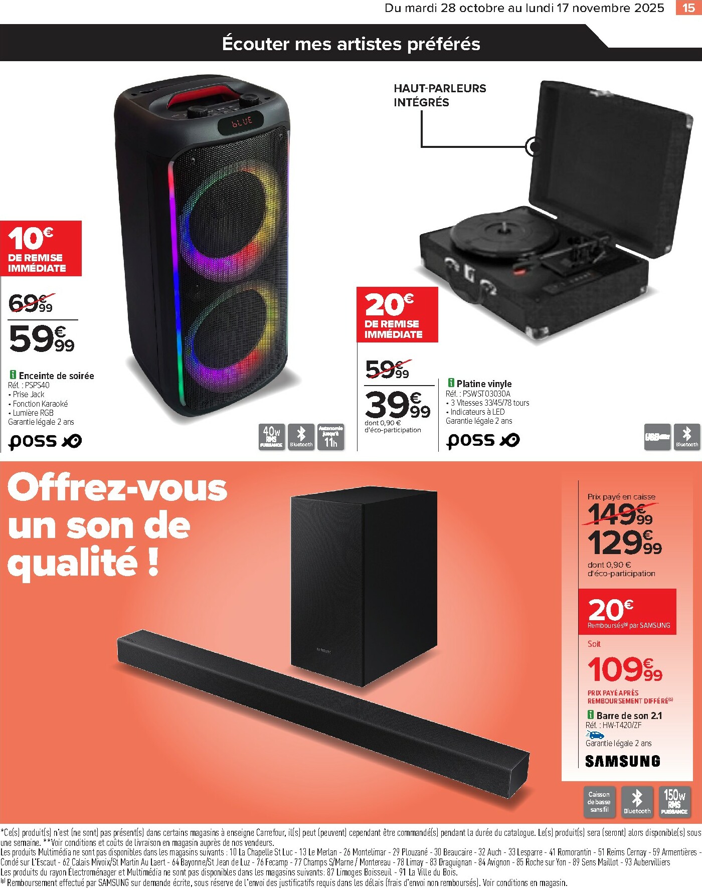 carrefour - Catalogue Carrefour valable du 28/10 au 17/11 - page: 17