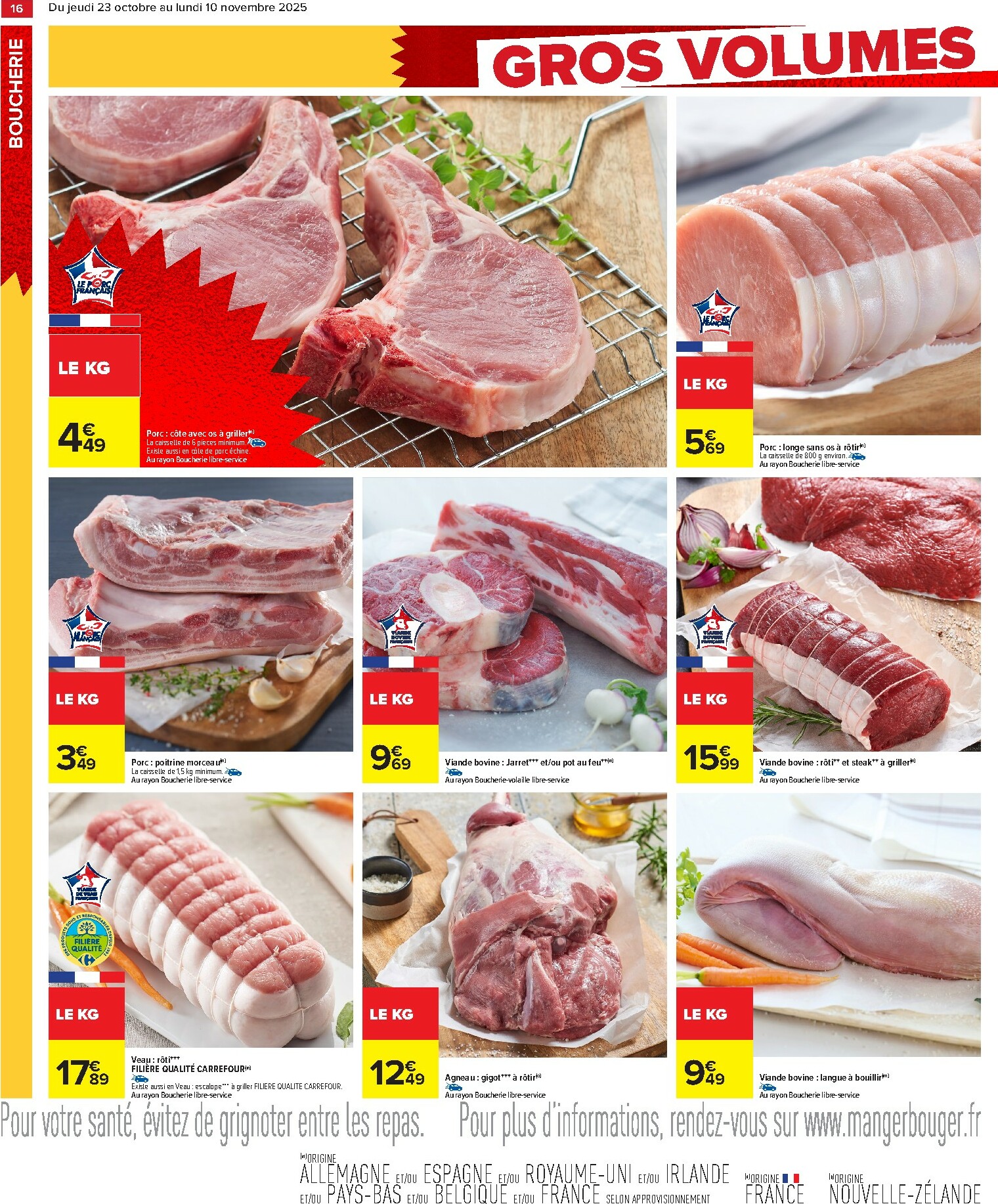 carrefour - Catalogue Carrefour - Gros volumes, petits prix valable du 23/10 au 10/11 - page: 18