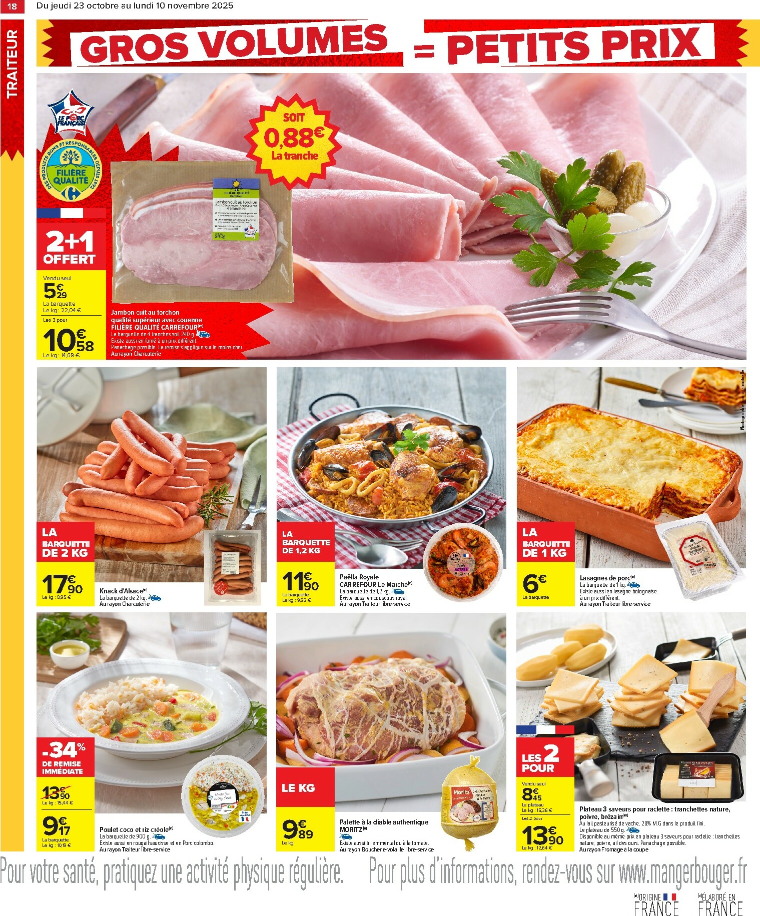 carrefour - Catalogue Carrefour - Gros volumes, petits prix valable du 23/10 au 10/11 - page: 20