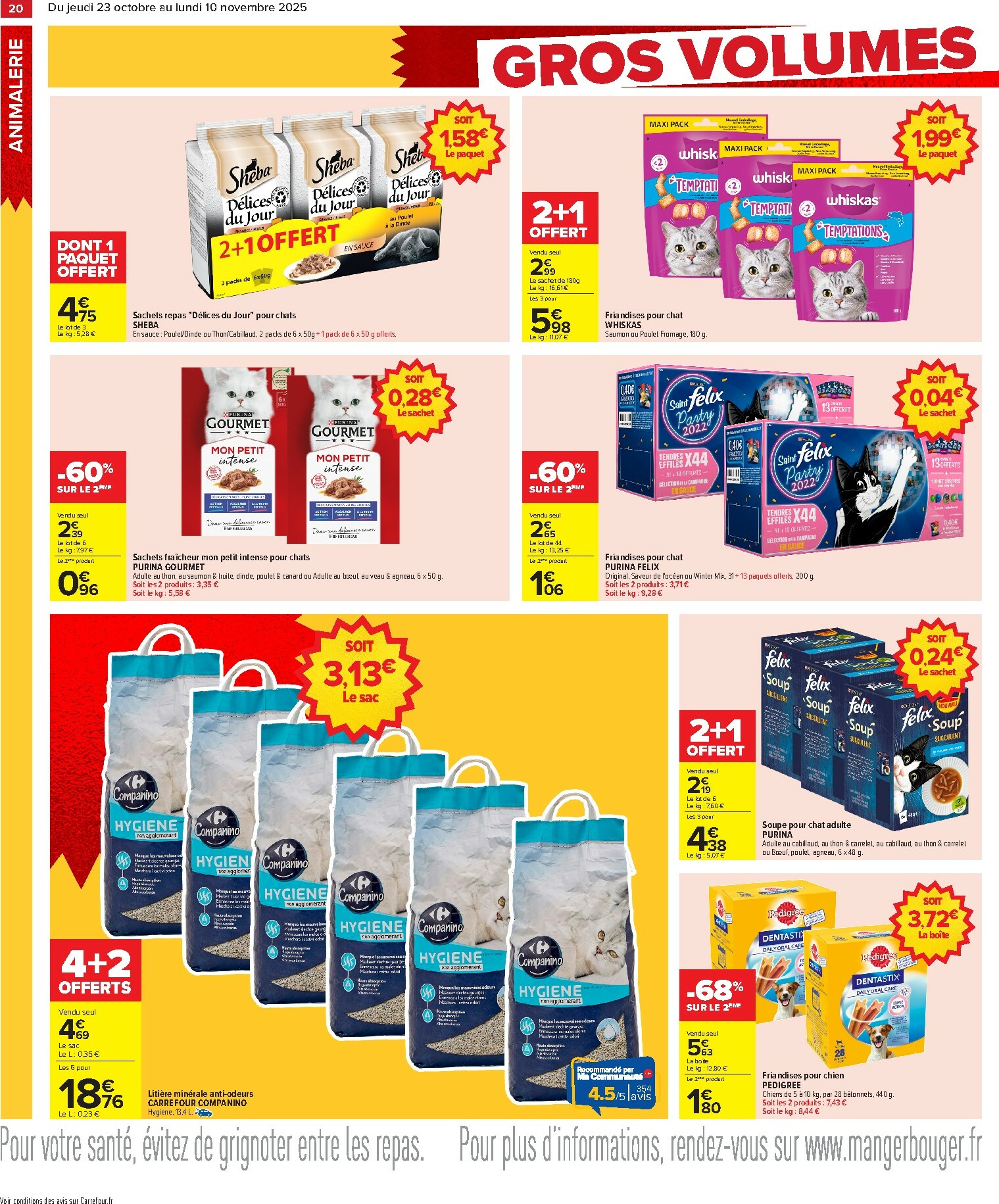 carrefour - Catalogue Carrefour - Gros volumes, petits prix valable du 23/10 au 10/11 - page: 22