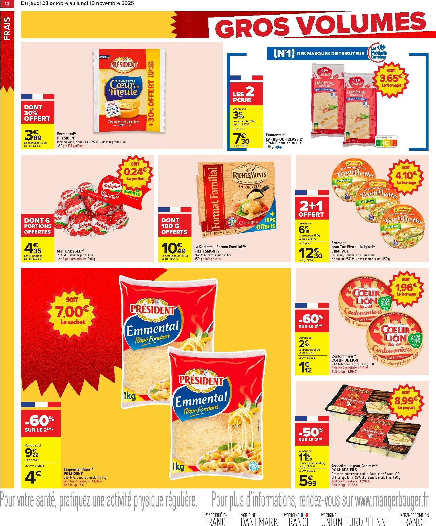 carrefour - Catalogue Carrefour - Gros volumes, petits prix valable du 23/10 au 10/11 - page: 14