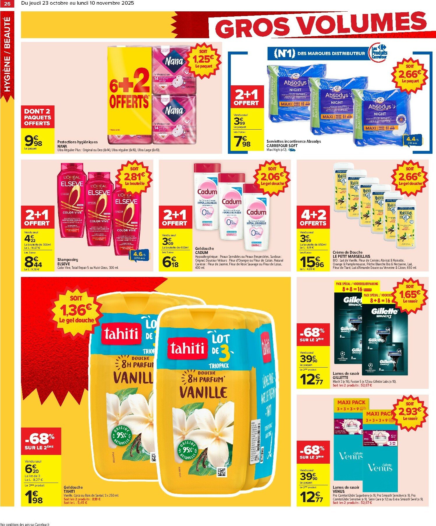 carrefour - Catalogue Carrefour - Gros volumes, petits prix valable du 23/10 au 10/11 - page: 28