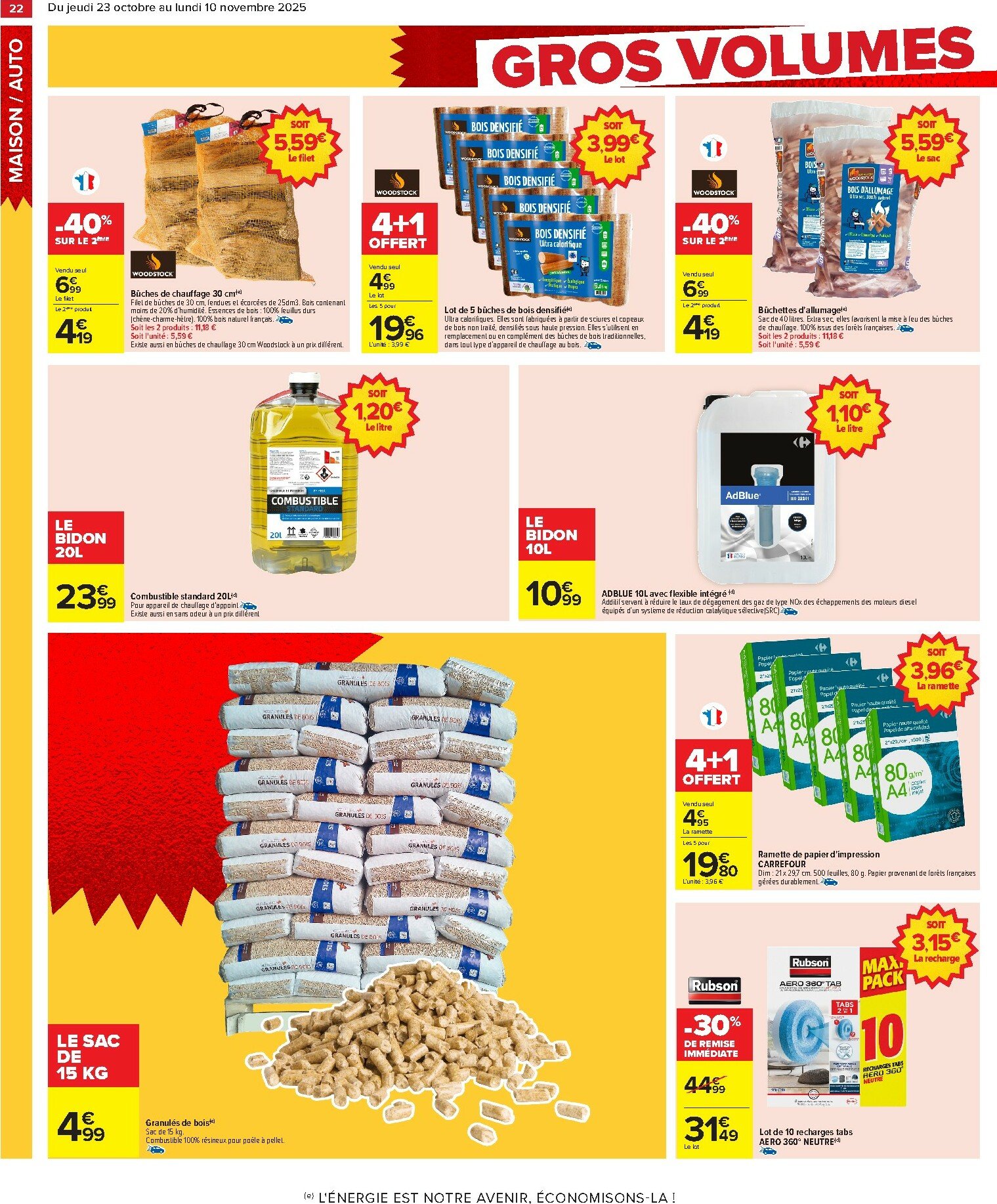 carrefour - Catalogue Carrefour - Gros volumes, petits prix valable du 23/10 au 10/11 - page: 24