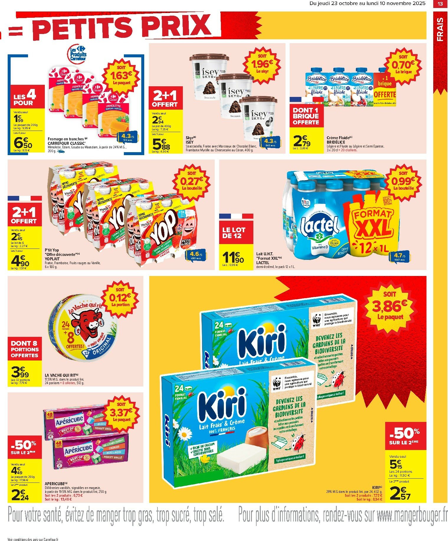 carrefour - Catalogue Carrefour - Gros volumes, petits prix valable du 23/10 au 10/11 - page: 15