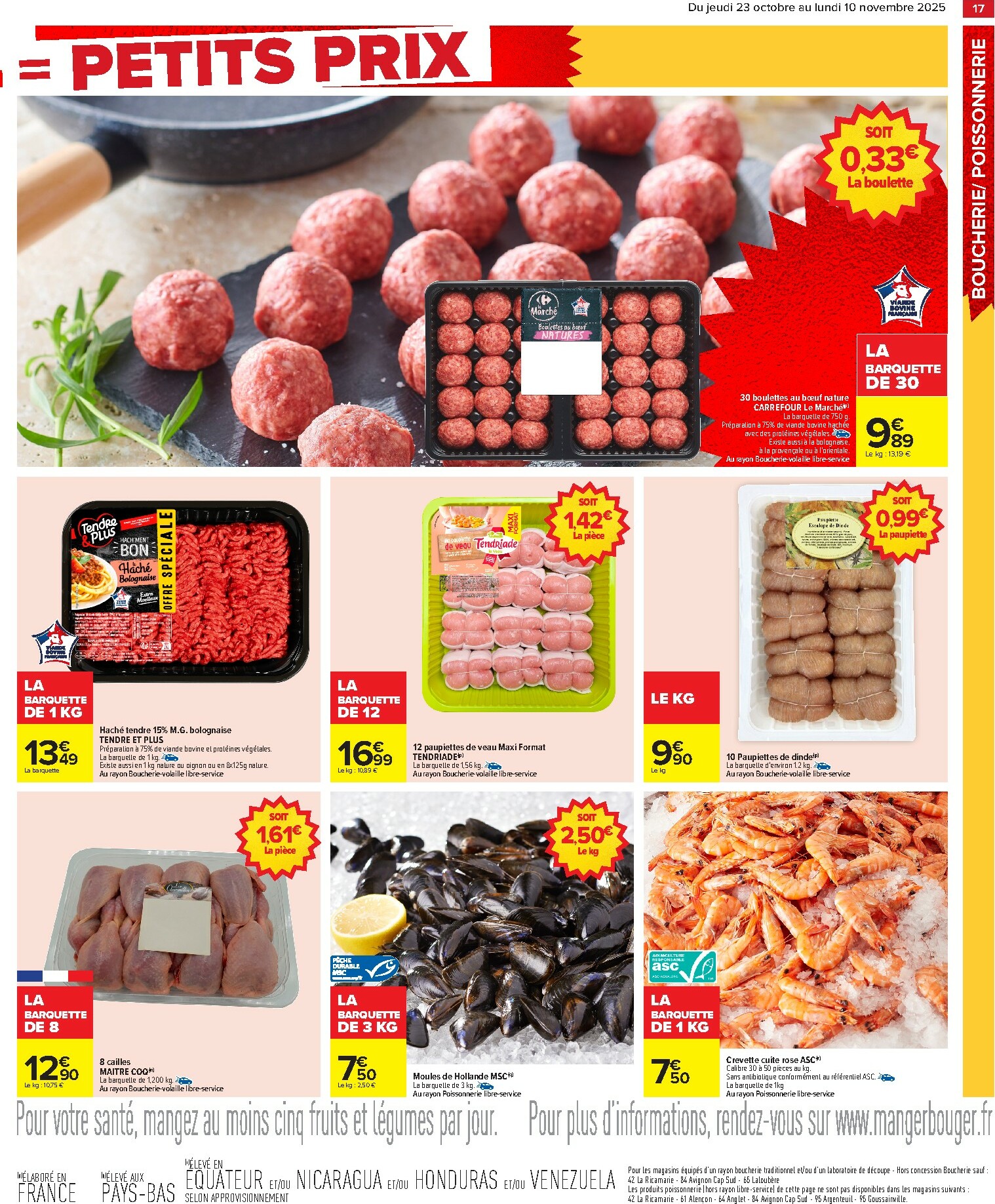 carrefour - Catalogue Carrefour - Gros volumes, petits prix valable du 23/10 au 10/11 - page: 19