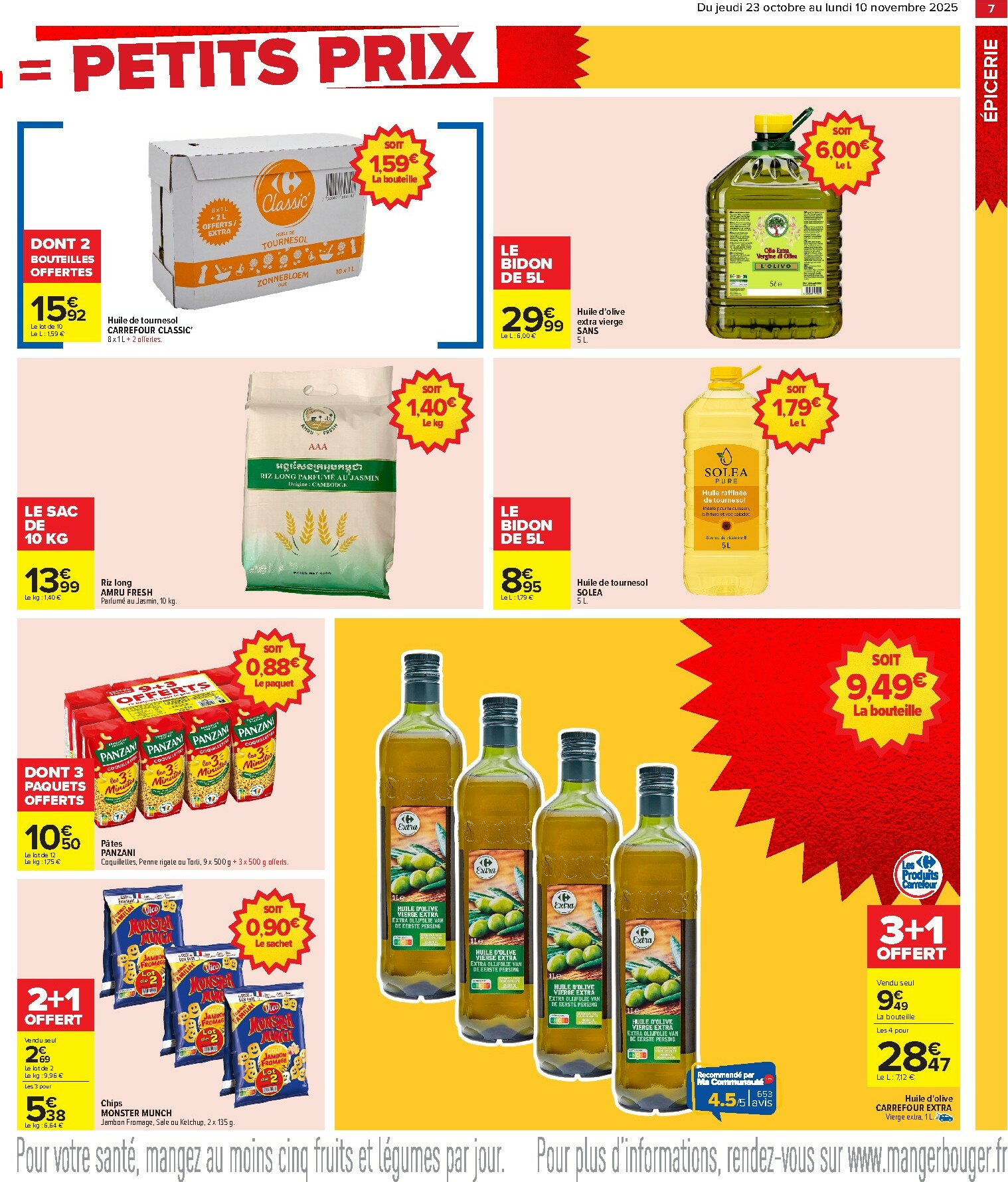 carrefour - Catalogue Carrefour - Gros volumes, petits prix valable du 23/10 au 10/11 - page: 9