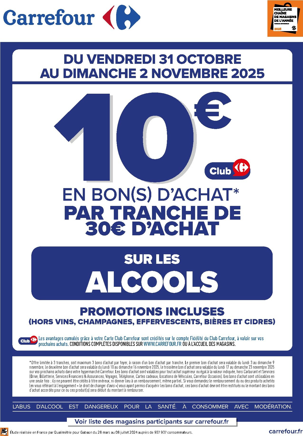 carrefour - Catalogue Carrefour - Alcools valable du 31/10 au 02/11