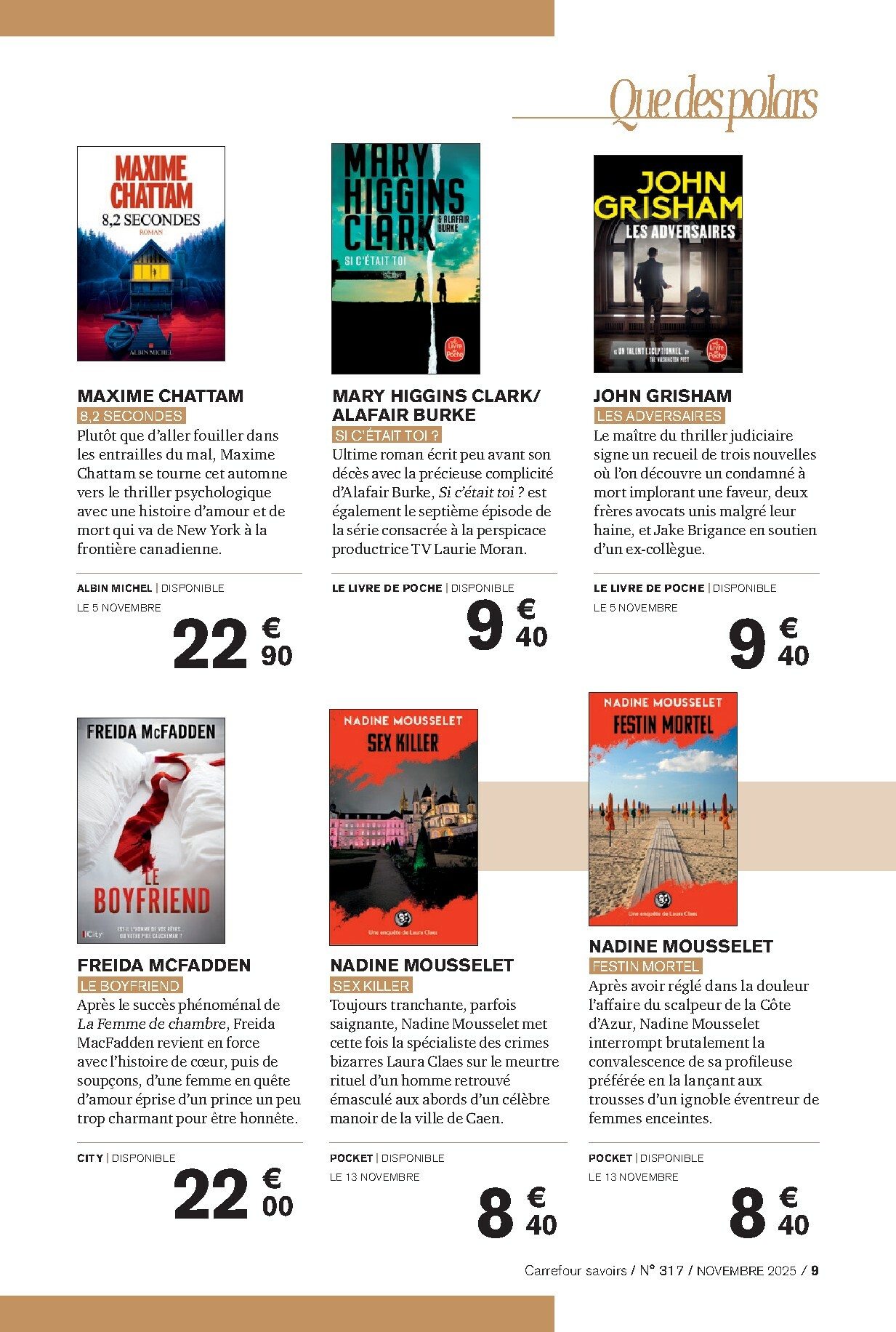 carrefour - Catalogue Carrefour - Culture valable du 01/11 au 30/11 - page: 9