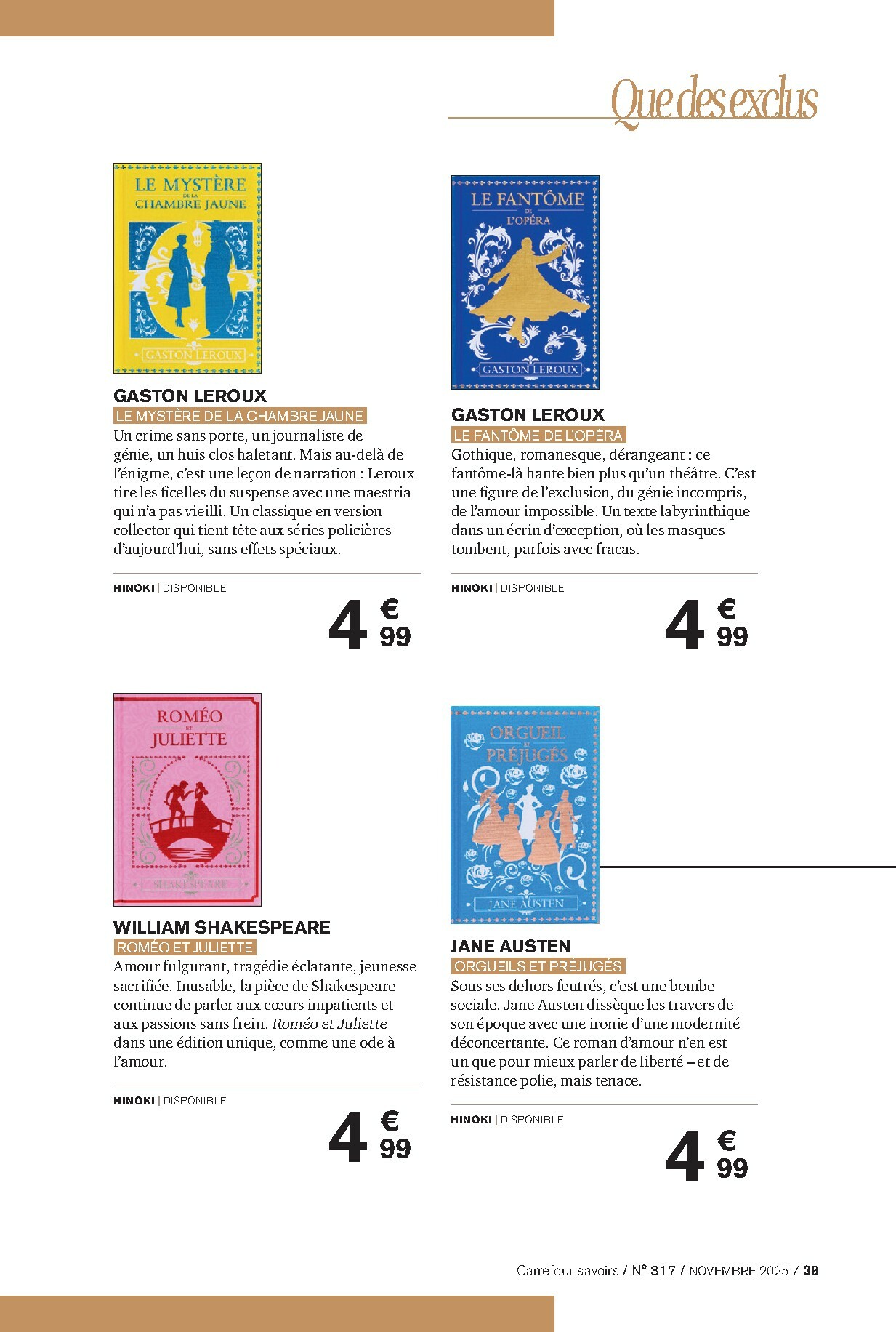 carrefour - Catalogue Carrefour - Culture valable du 01/11 au 30/11 - page: 39