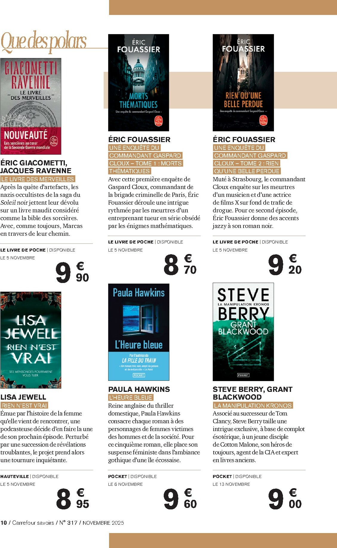 carrefour - Catalogue Carrefour - Culture valable du 01/11 au 30/11 - page: 10