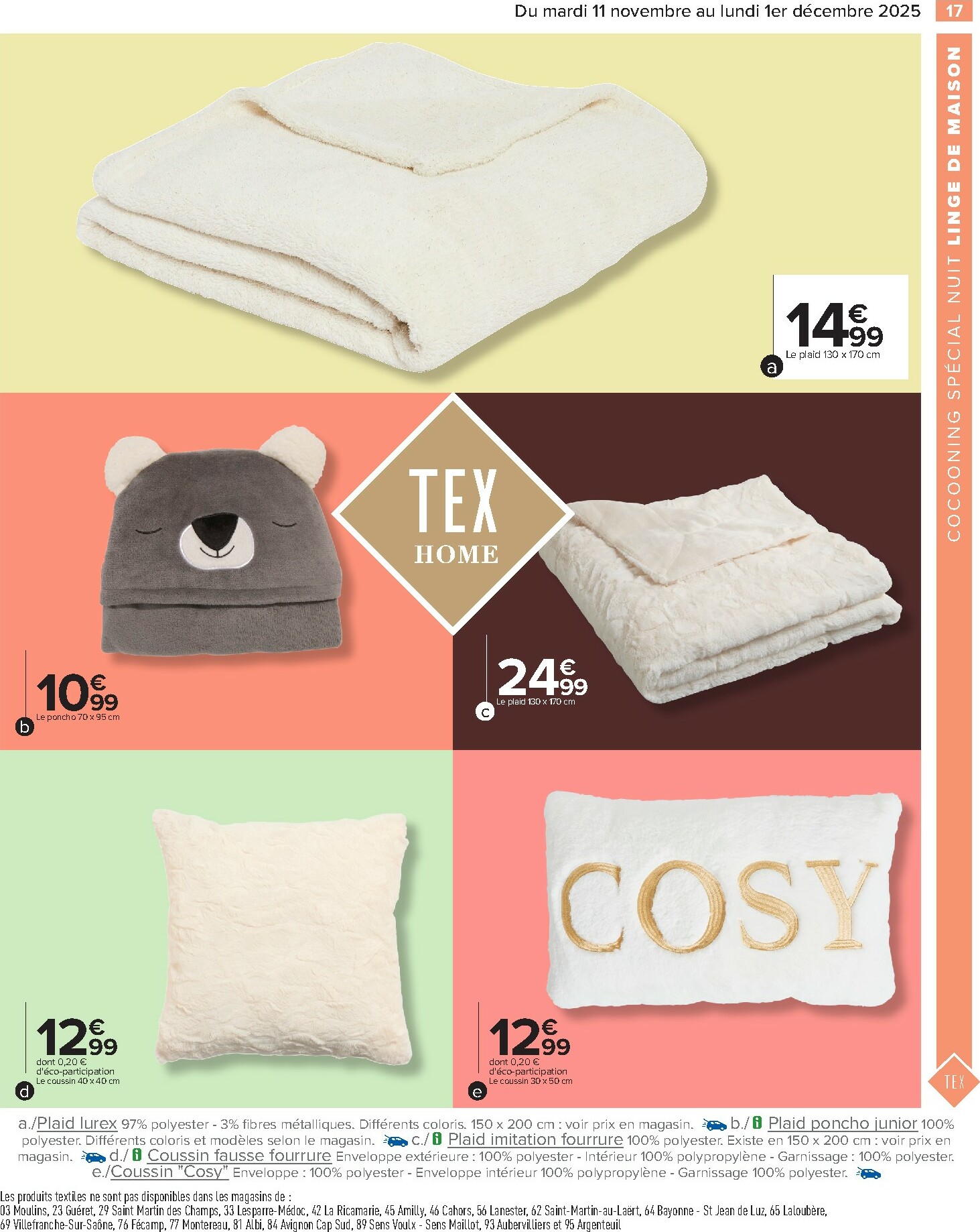 carrefour - Catalogue Carrefour - Textile valable du 11/11 au 01/12 - page: 19