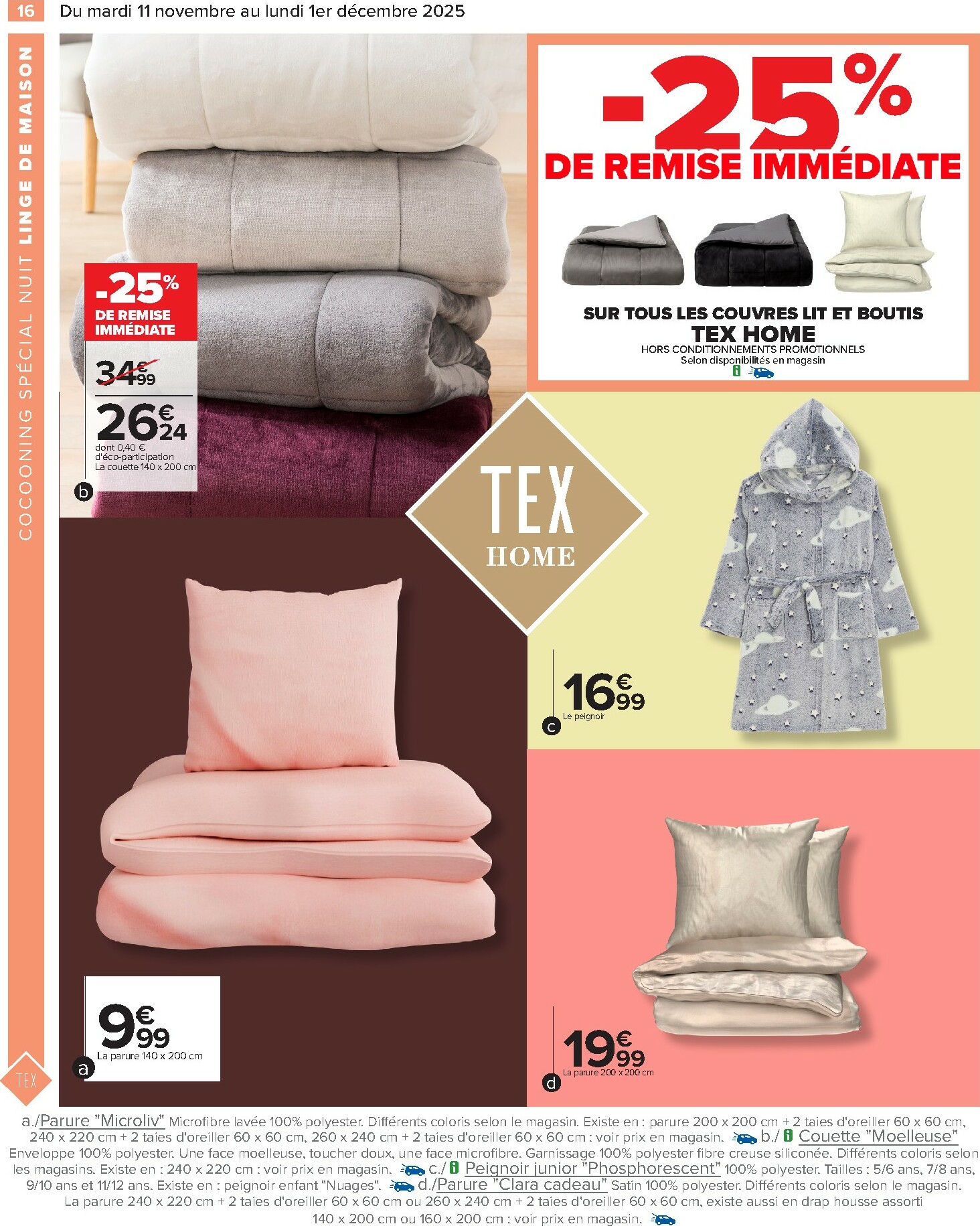 carrefour - Catalogue Carrefour - Textile valable du 11/11 au 01/12 - page: 18