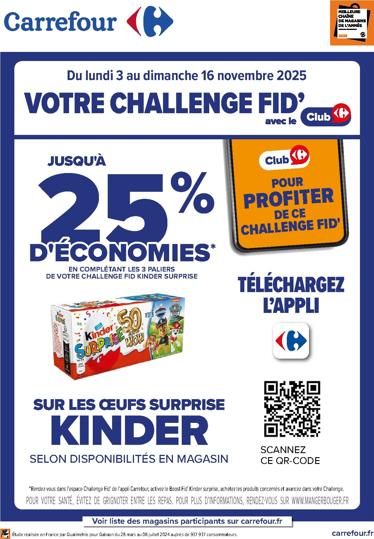 carrefour - Catalogue Carrefour - Votre challenge FID avec le club valable du 03/11 au 16/11
