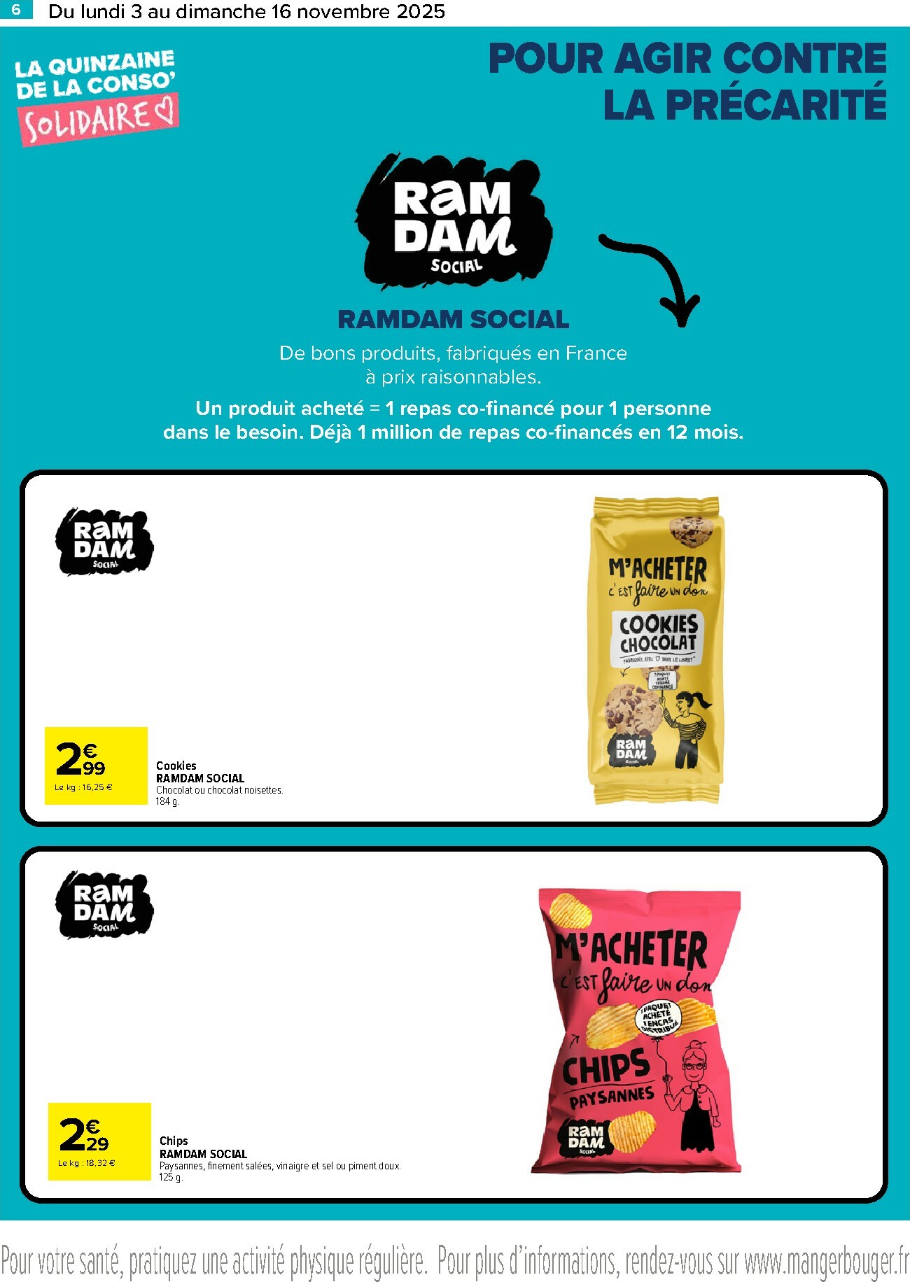 carrefour - Catalogue Carrefour - La quinzaine de la conso solidaire valable du 03/11 au 16/11 - page: 6