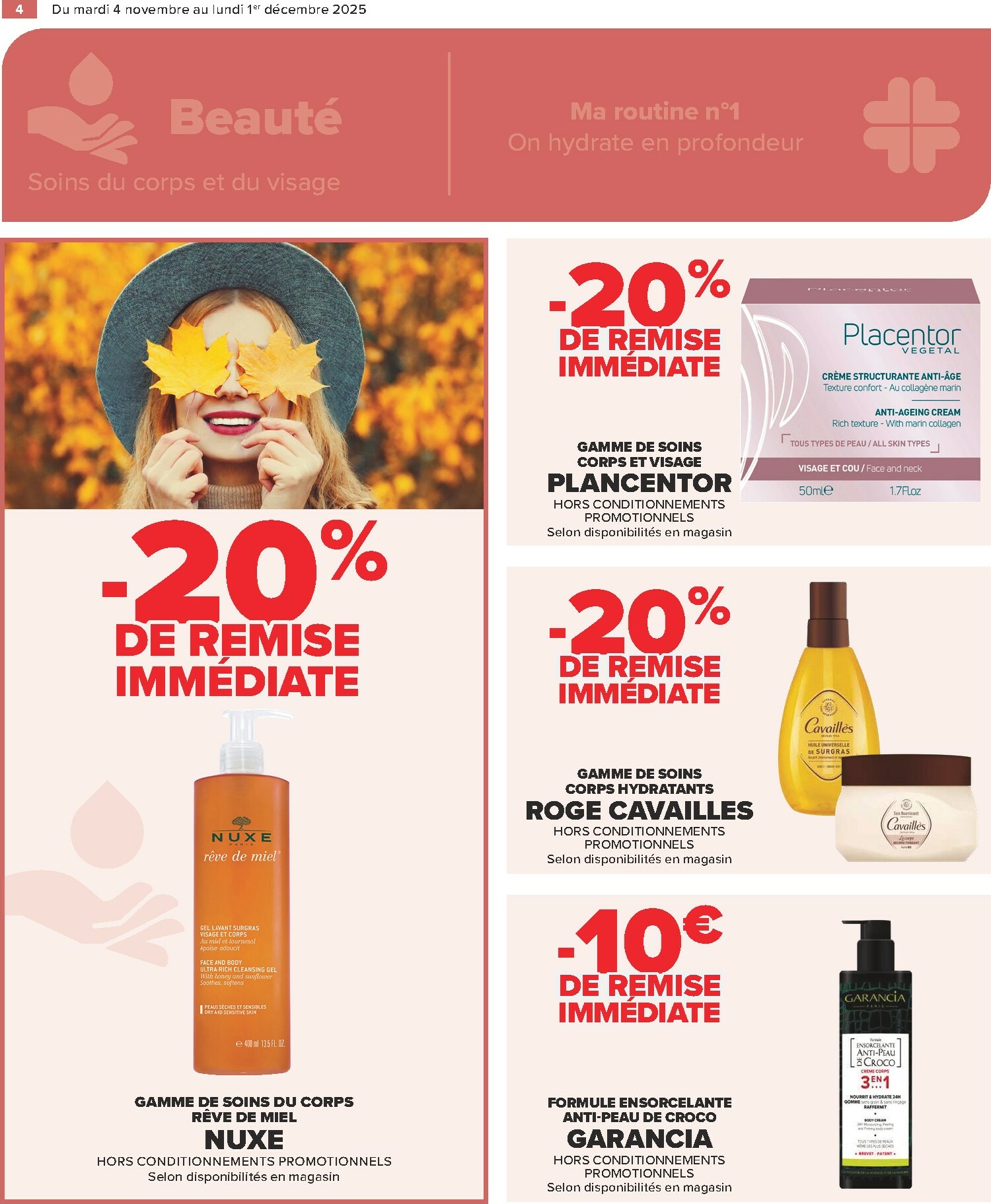 carrefour - Catalogue Carrefour - Parapharmacie valable du 04/11 au 01/12 - page: 4