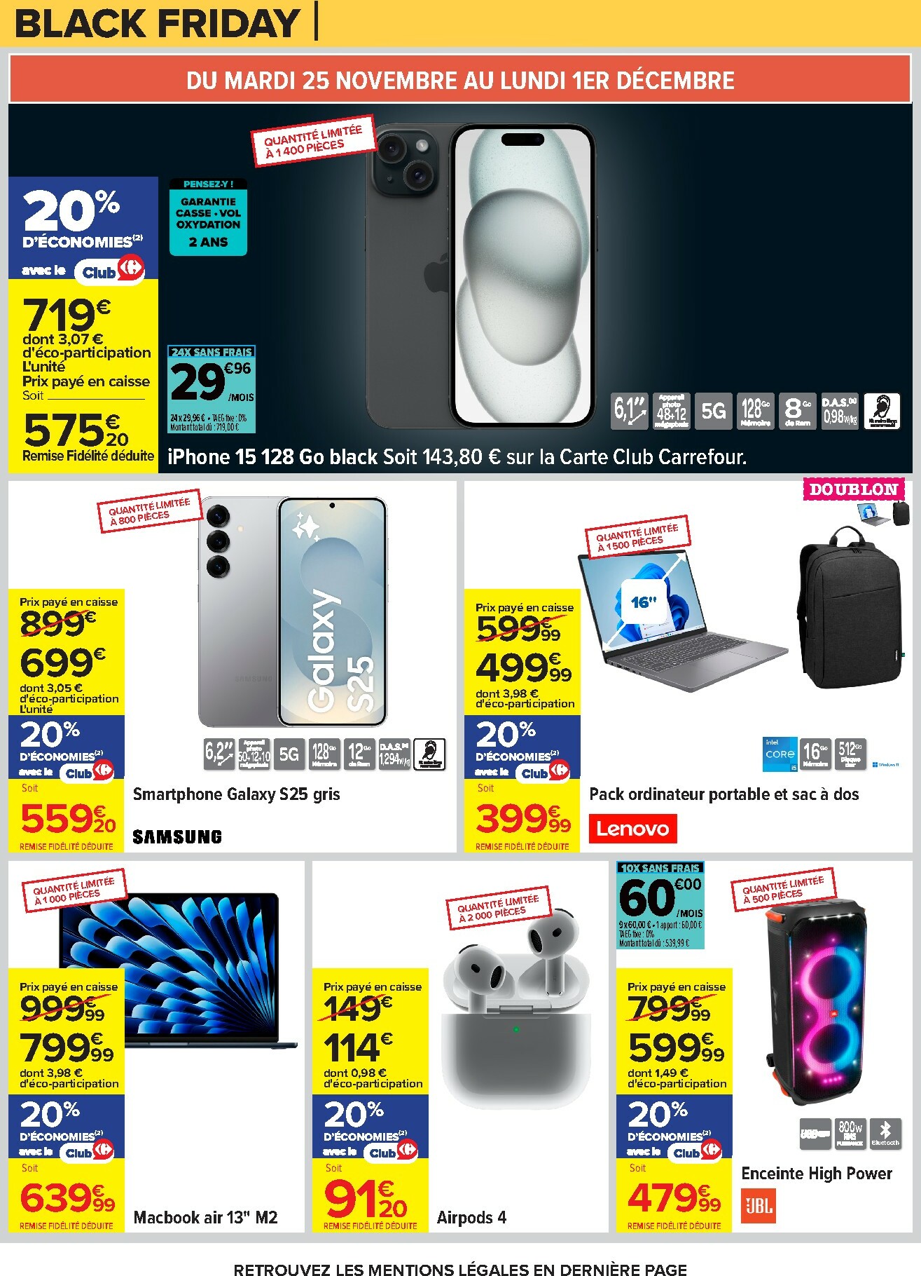 carrefour - Catalogue Carrefour - Black Friday valable du 25/11 au 08/12 - page: 4