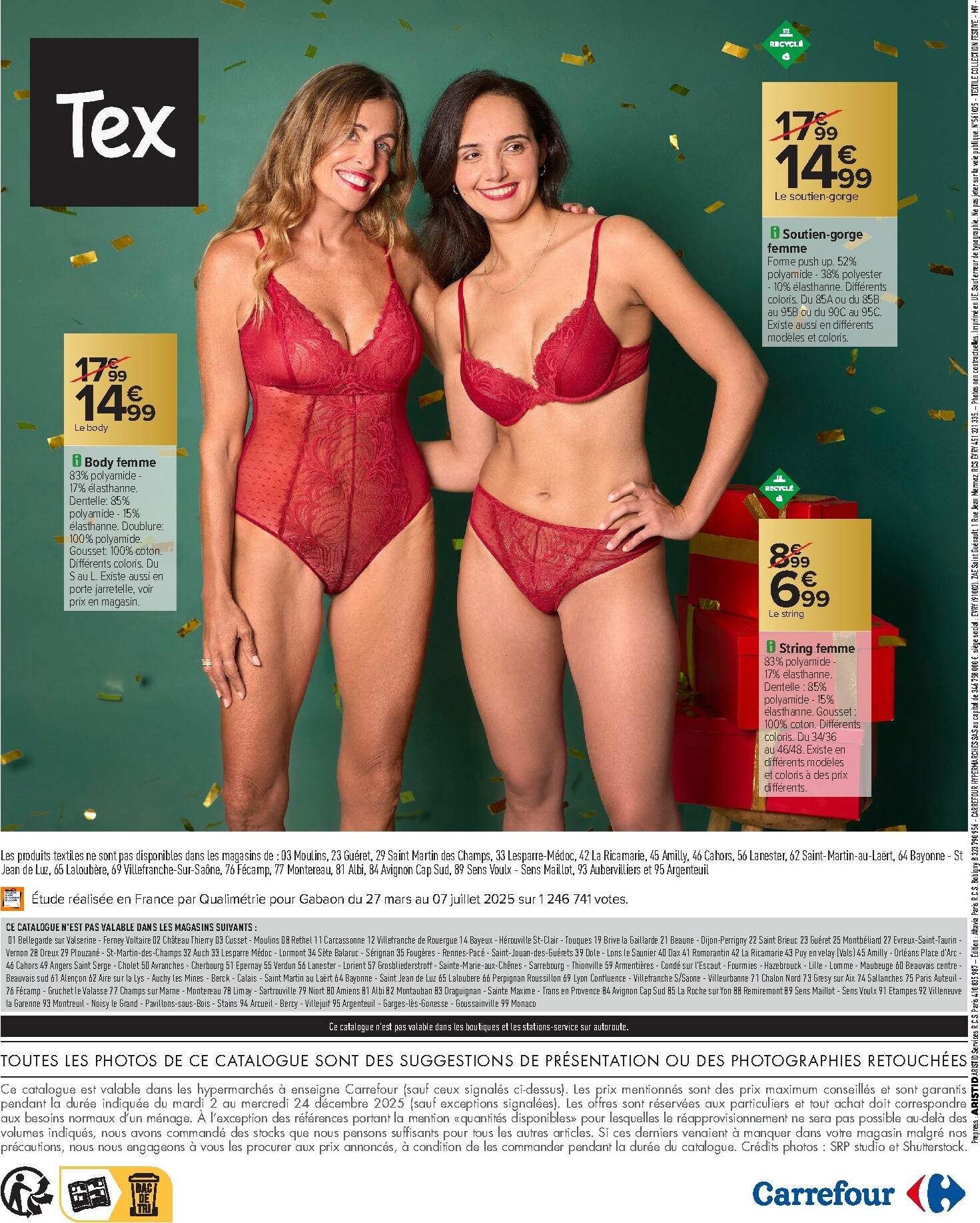 carrefour - Catalogue Carrefour - Textile valable du 02/12 au 24/12 - page: 2