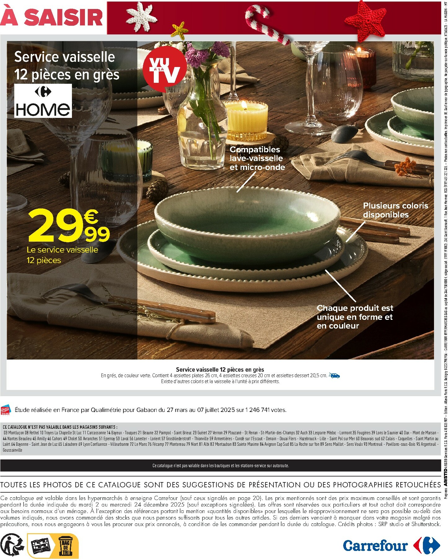 carrefour - Catalogue Carrefour - Art de la Table valable du 02/12 au 24/12 - page: 20