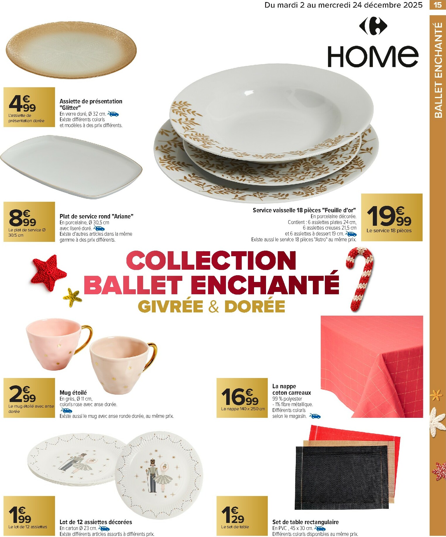 carrefour - Catalogue Carrefour - Art de la Table valable du 02/12 au 24/12 - page: 15