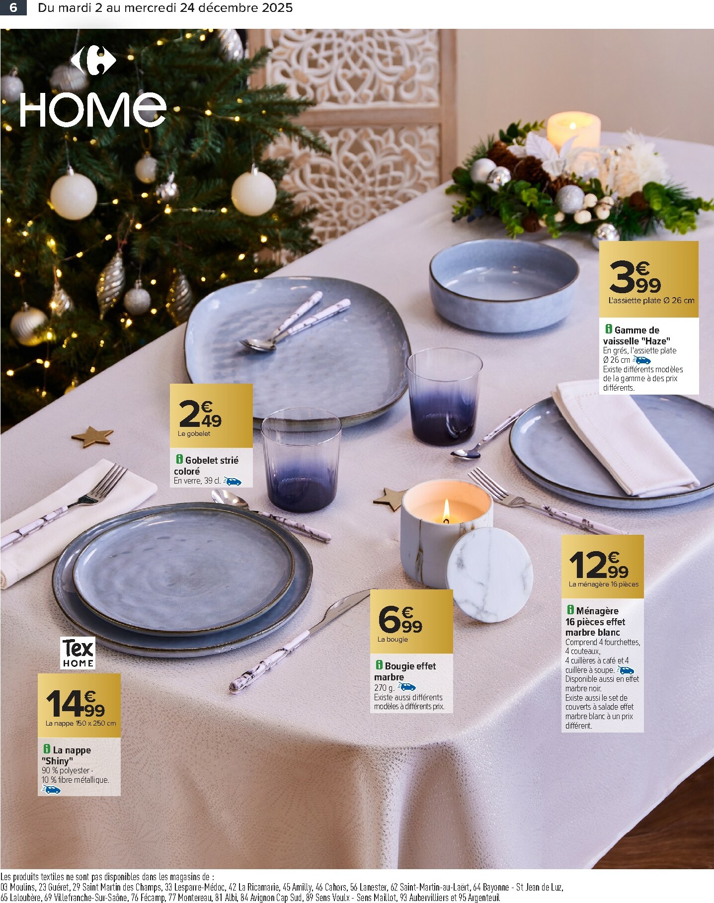 carrefour - Catalogue Carrefour - Art de la Table valable du 02/12 au 24/12 - page: 6