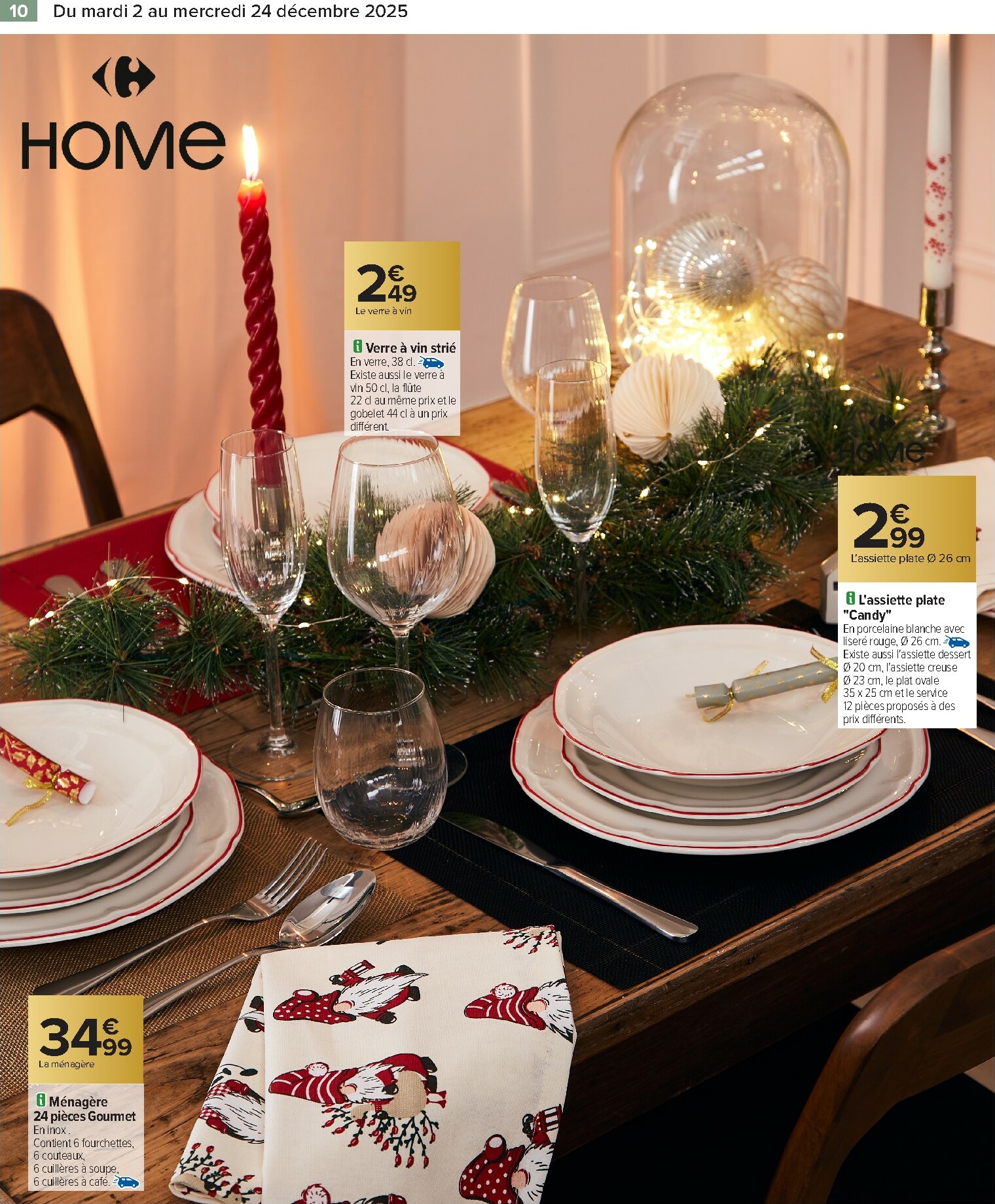 carrefour - Catalogue Carrefour - Art de la Table valable du 02/12 au 24/12 - page: 10