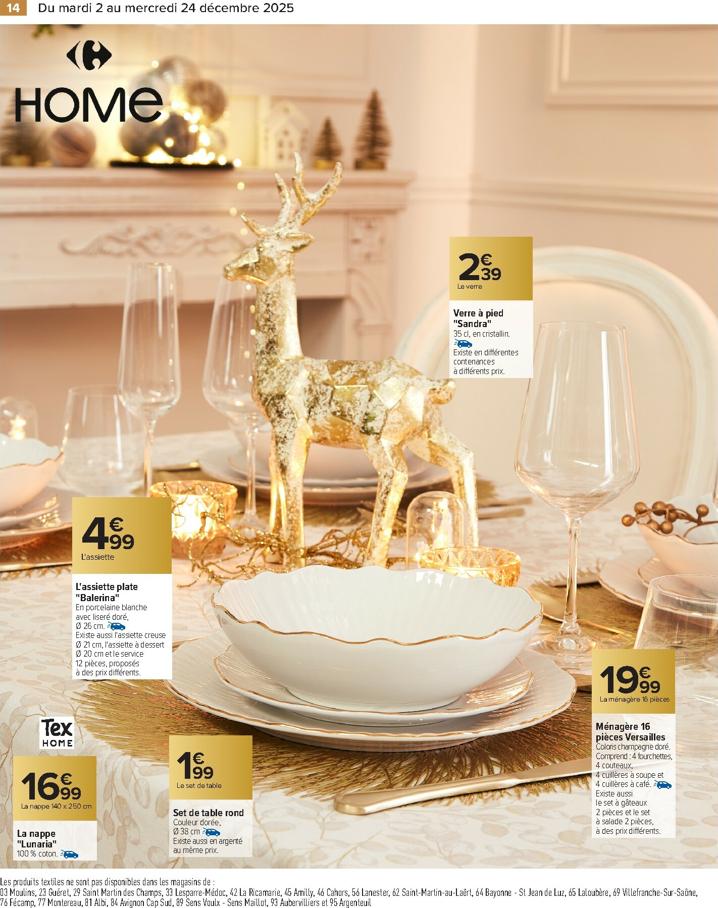 carrefour - Catalogue Carrefour - Art de la Table valable du 02/12 au 24/12 - page: 14