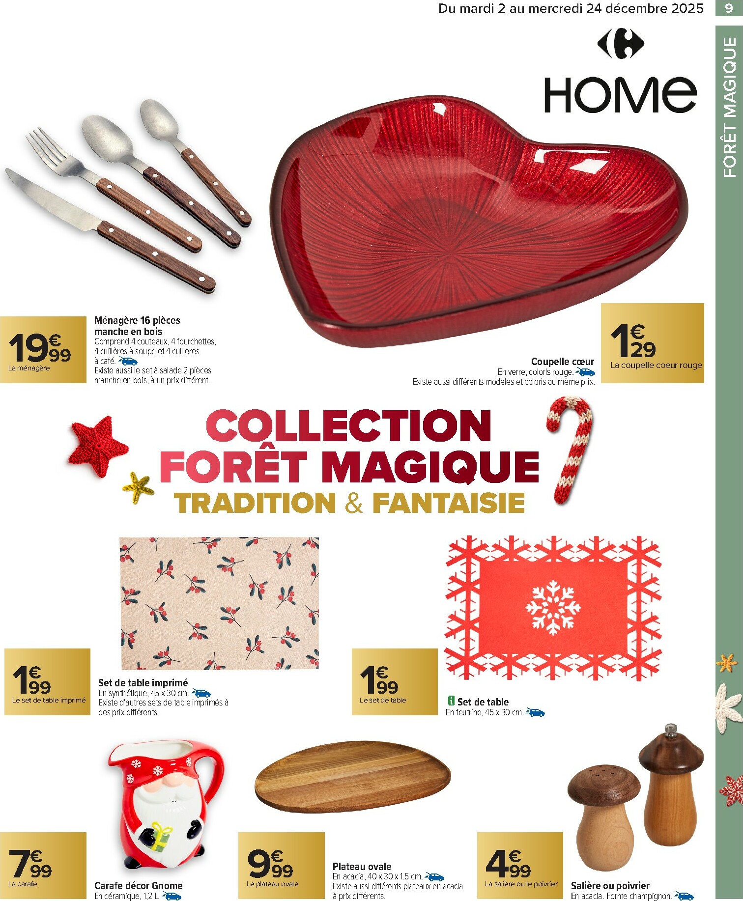 carrefour - Catalogue Carrefour - Art de la Table valable du 02/12 au 24/12 - page: 9