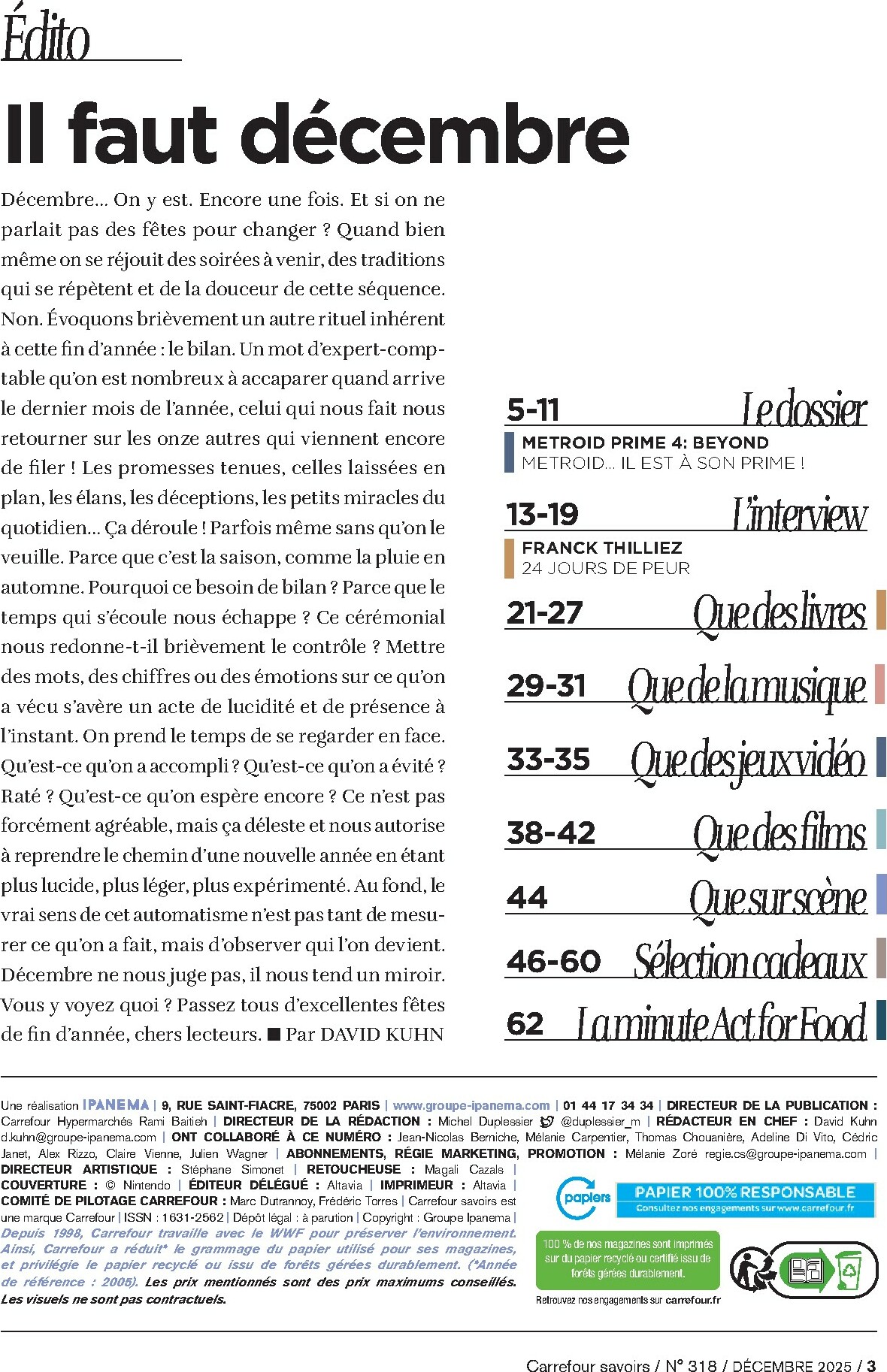 carrefour - Catalogue Carrefour - Culture valable du 01/12 au 31/12 - page: 3