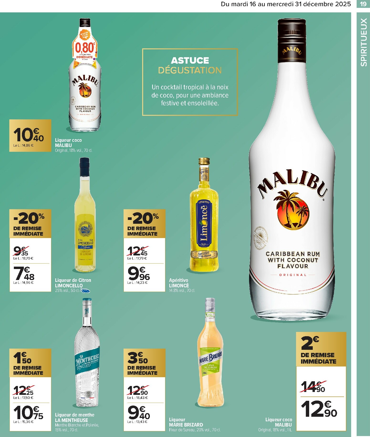 carrefour - Catalogue Carrefour - Alcools valable du 16/12 au 31/12 - page: 21