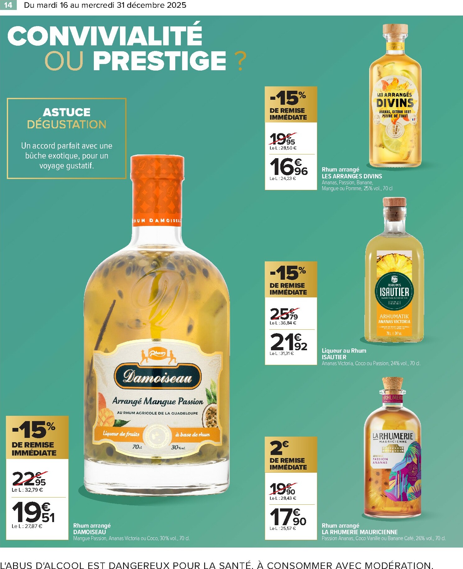 carrefour - Catalogue Carrefour - Alcools valable du 16/12 au 31/12 - page: 16
