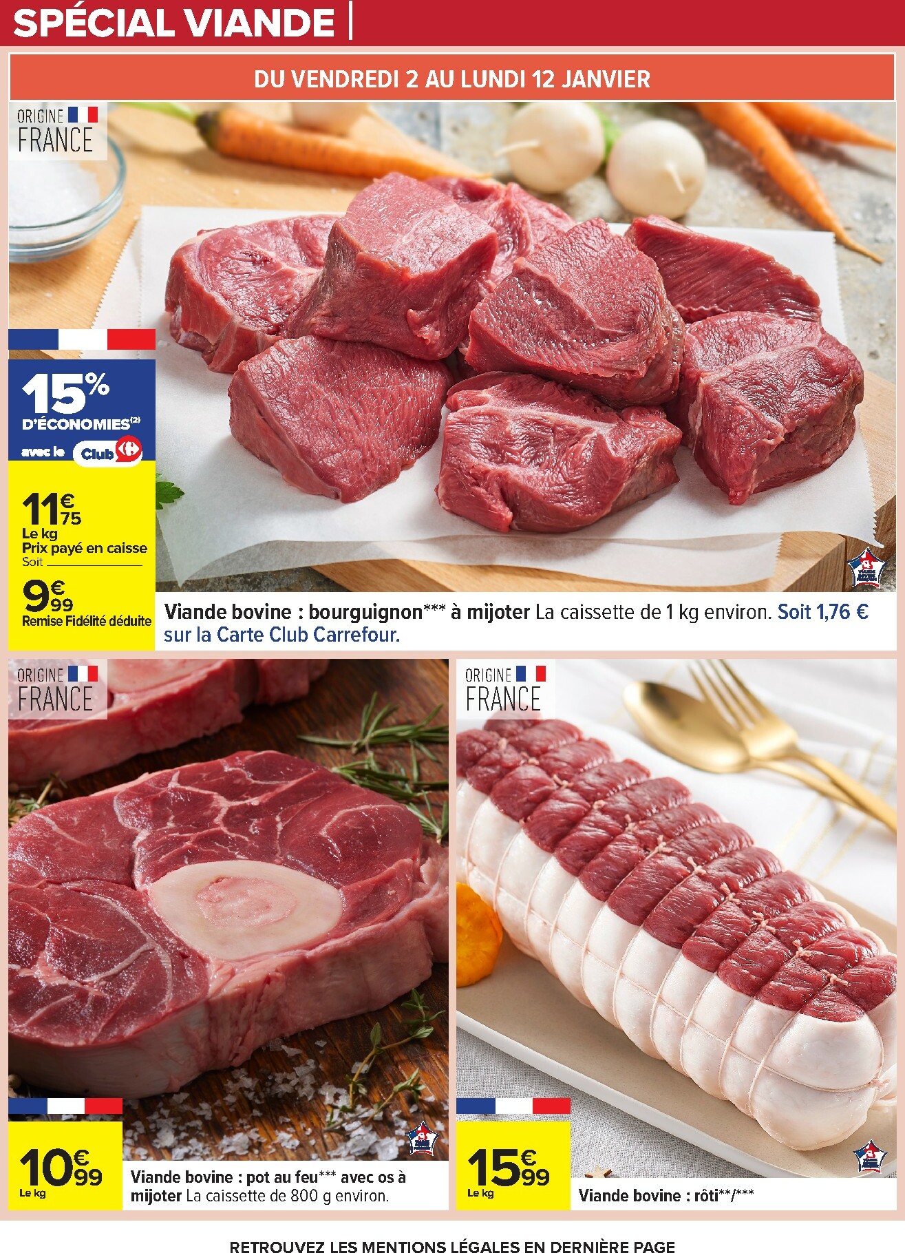 carrefour - Catalogue Carrefour - Nos Promos et Doublez Vos Euros Cagnottés valable du 29/12 au 12/01 - page: 17