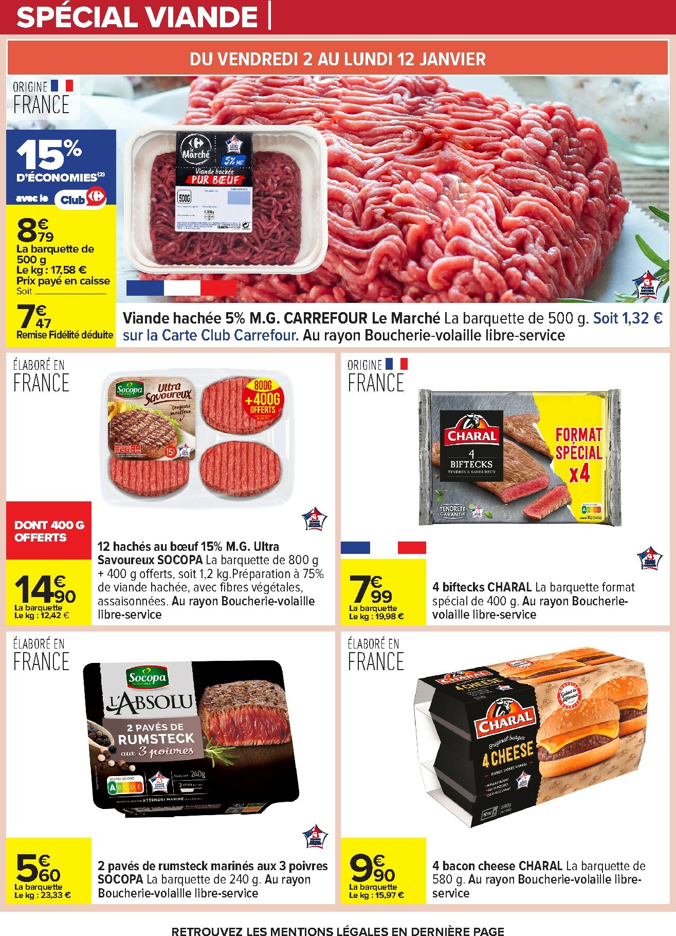 carrefour - Catalogue Carrefour - Nos Promos et Doublez Vos Euros Cagnottés valable du 29/12 au 12/01 - page: 19