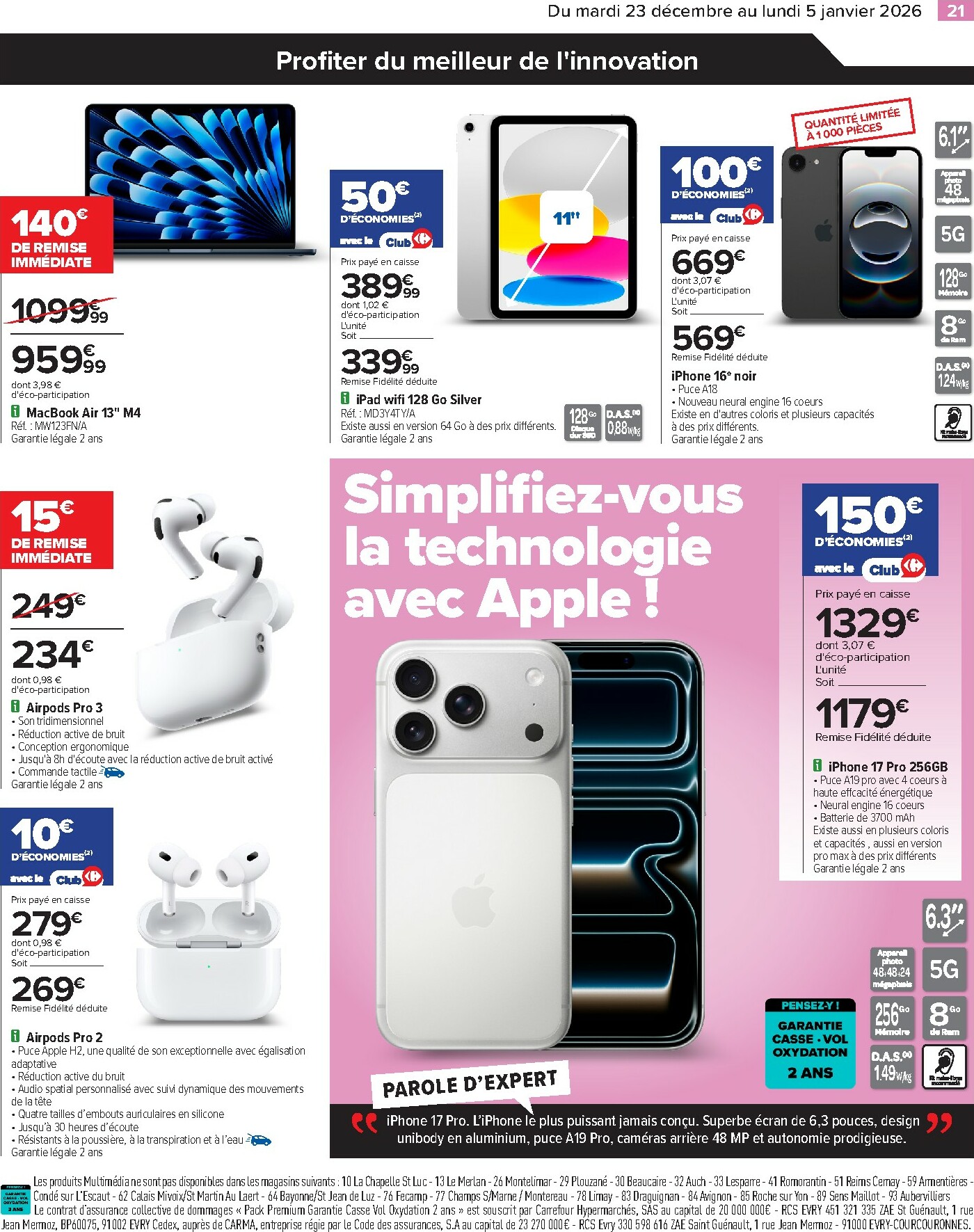 carrefour - Catalogue Carrefour - Électroménager valable du 23/12 au 05/01 - page: 23