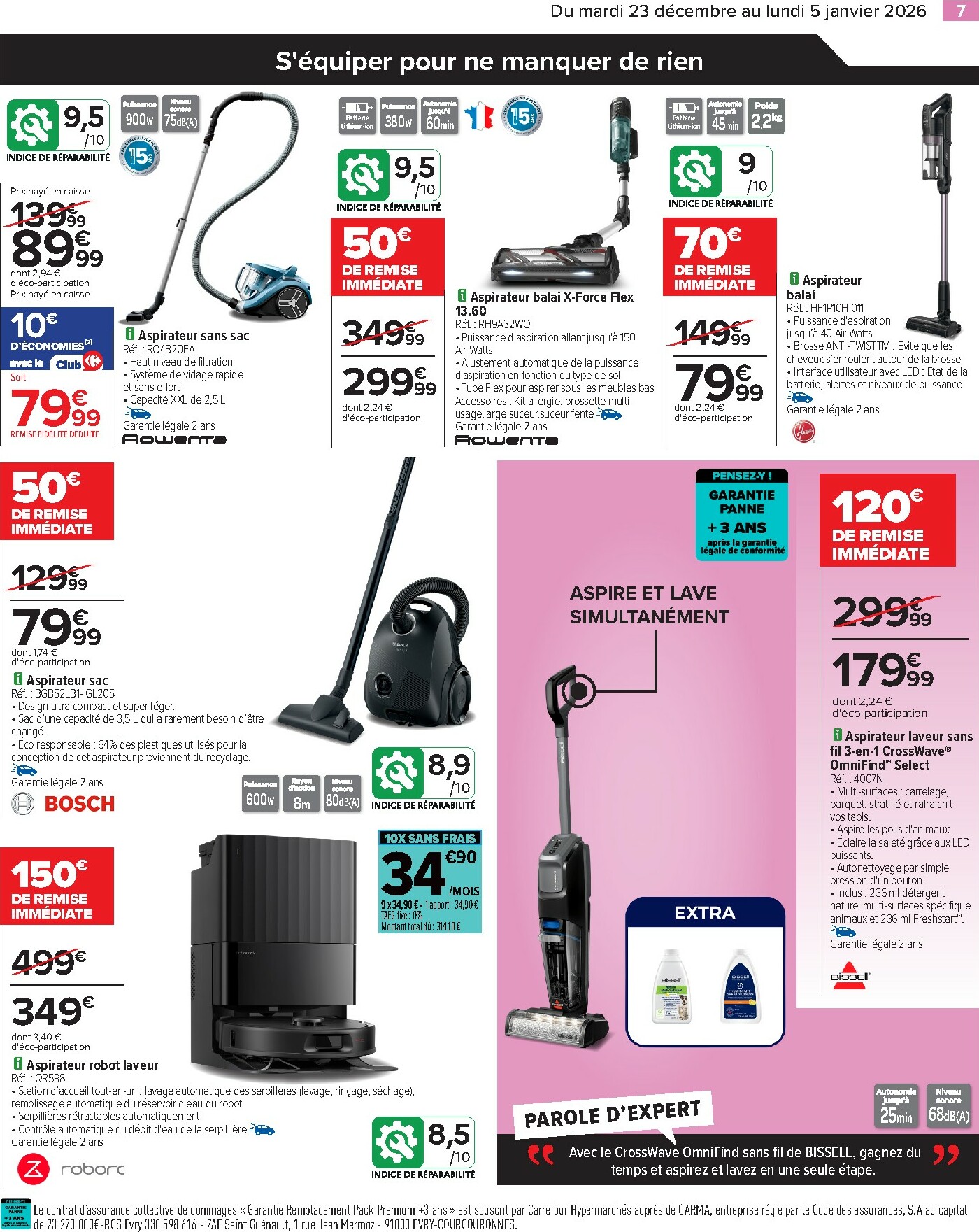 carrefour - Catalogue Carrefour - Électroménager valable du 23/12 au 05/01 - page: 9