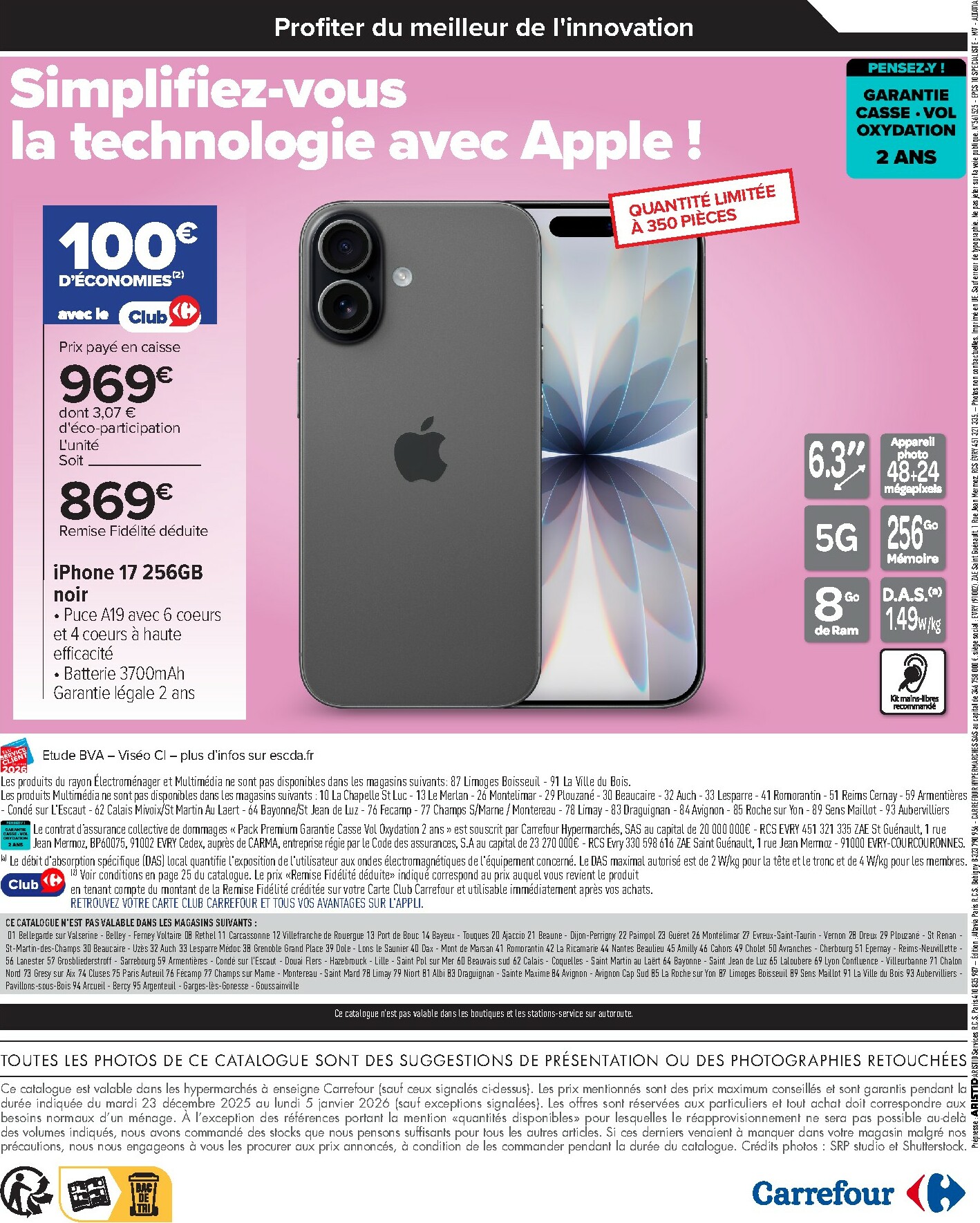 carrefour - Catalogue Carrefour - Électroménager valable du 23/12 au 05/01 - page: 2