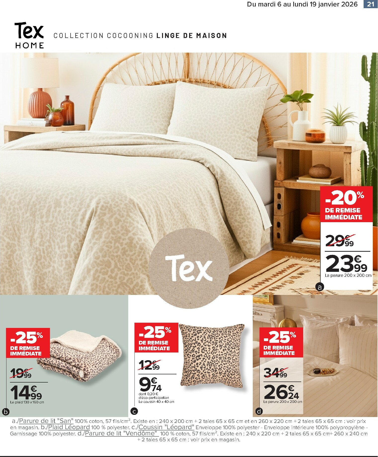 carrefour - Catalogue Carrefour - Spécial Cocooning valable du 06/01 au 19/01 - page: 21