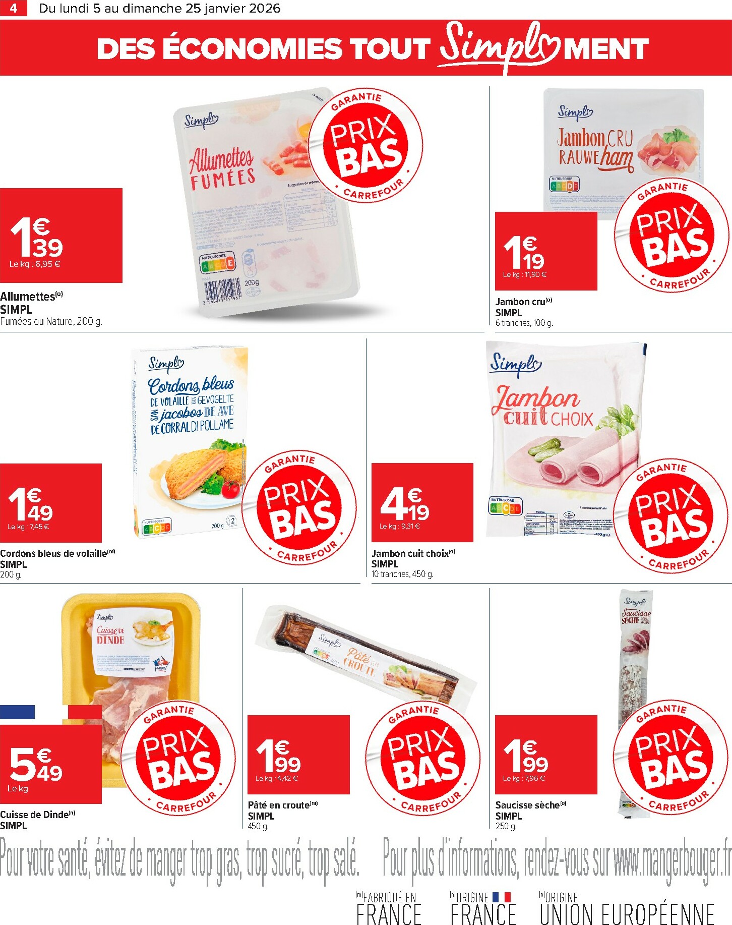 carrefour - Catalogue Carrefour - Tout Simplement valable du 05/01 au 25/01 - page: 4