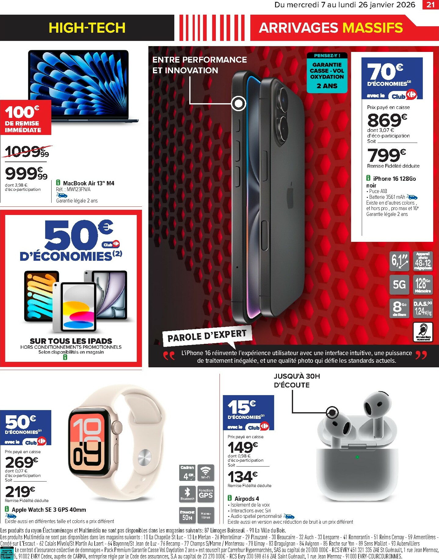 carrefour - Catalogue Carrefour - Arrivages Massifs, Restez Connectés á Vos Envies valable du 07/01 au 26/01 - page: 23