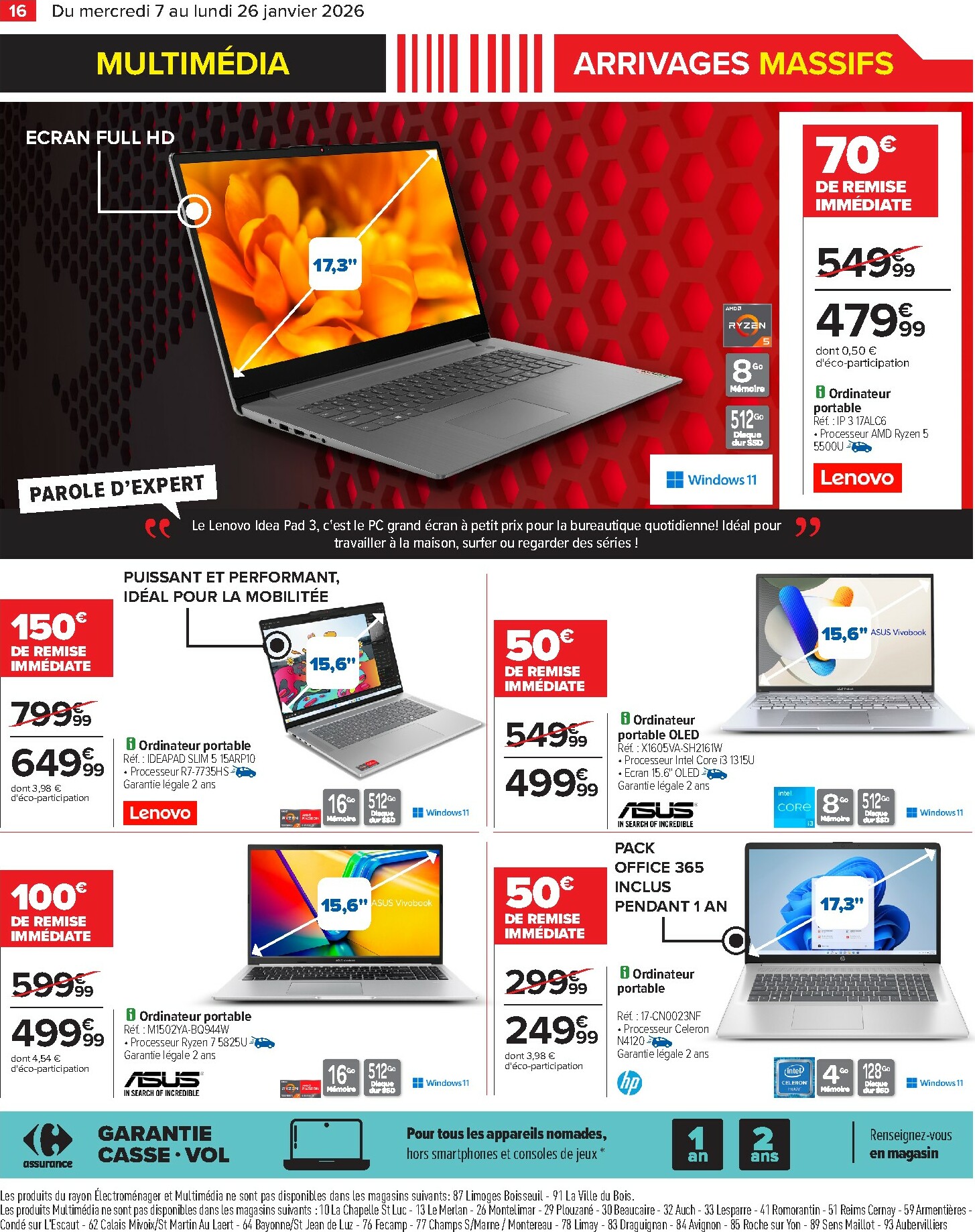 carrefour - Catalogue Carrefour - Arrivages Massifs, Restez Connectés á Vos Envies valable du 07/01 au 26/01 - page: 18