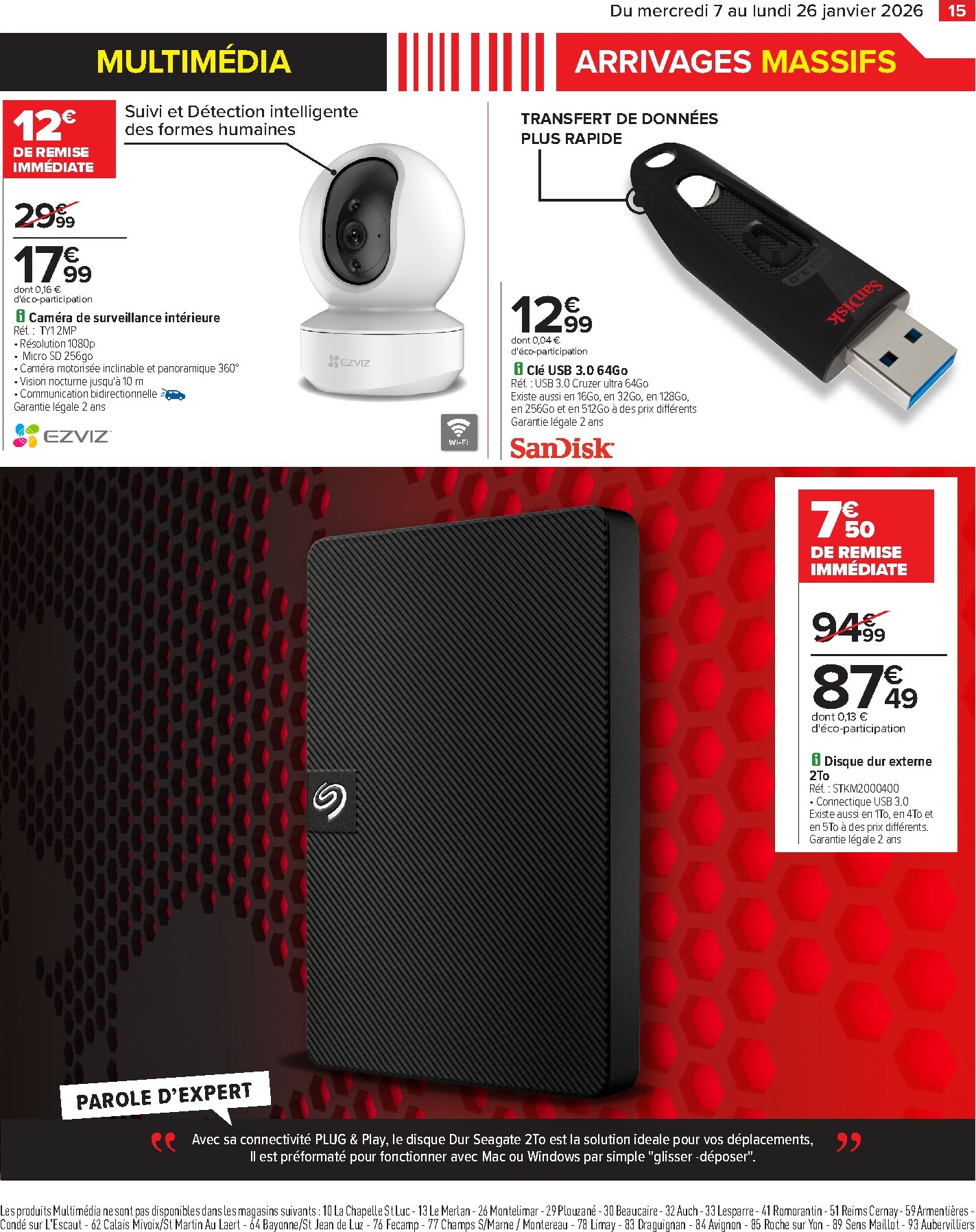 carrefour - Catalogue Carrefour - Arrivages Massifs, Restez Connectés á Vos Envies valable du 07/01 au 26/01 - page: 17