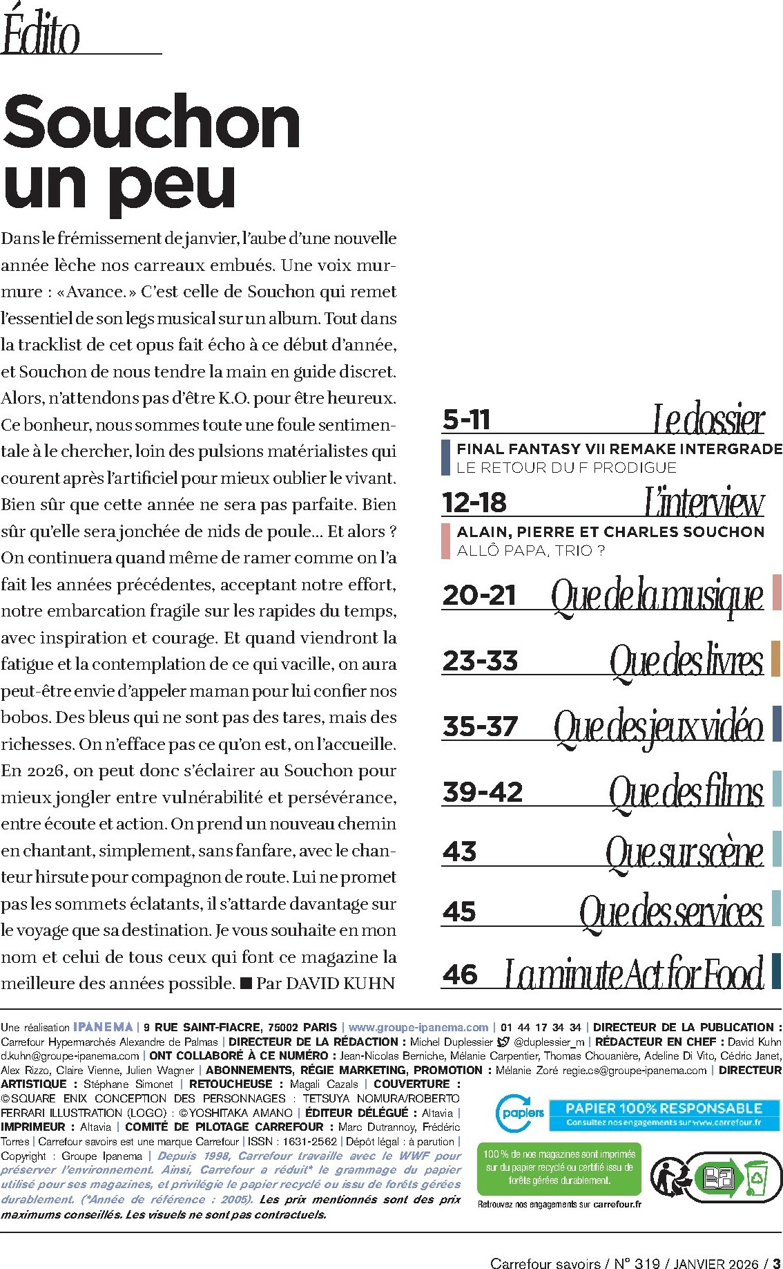 carrefour - Catalogue Carrefour - A Chacun sa Culture valable du 01/01 au 31/01 - page: 3