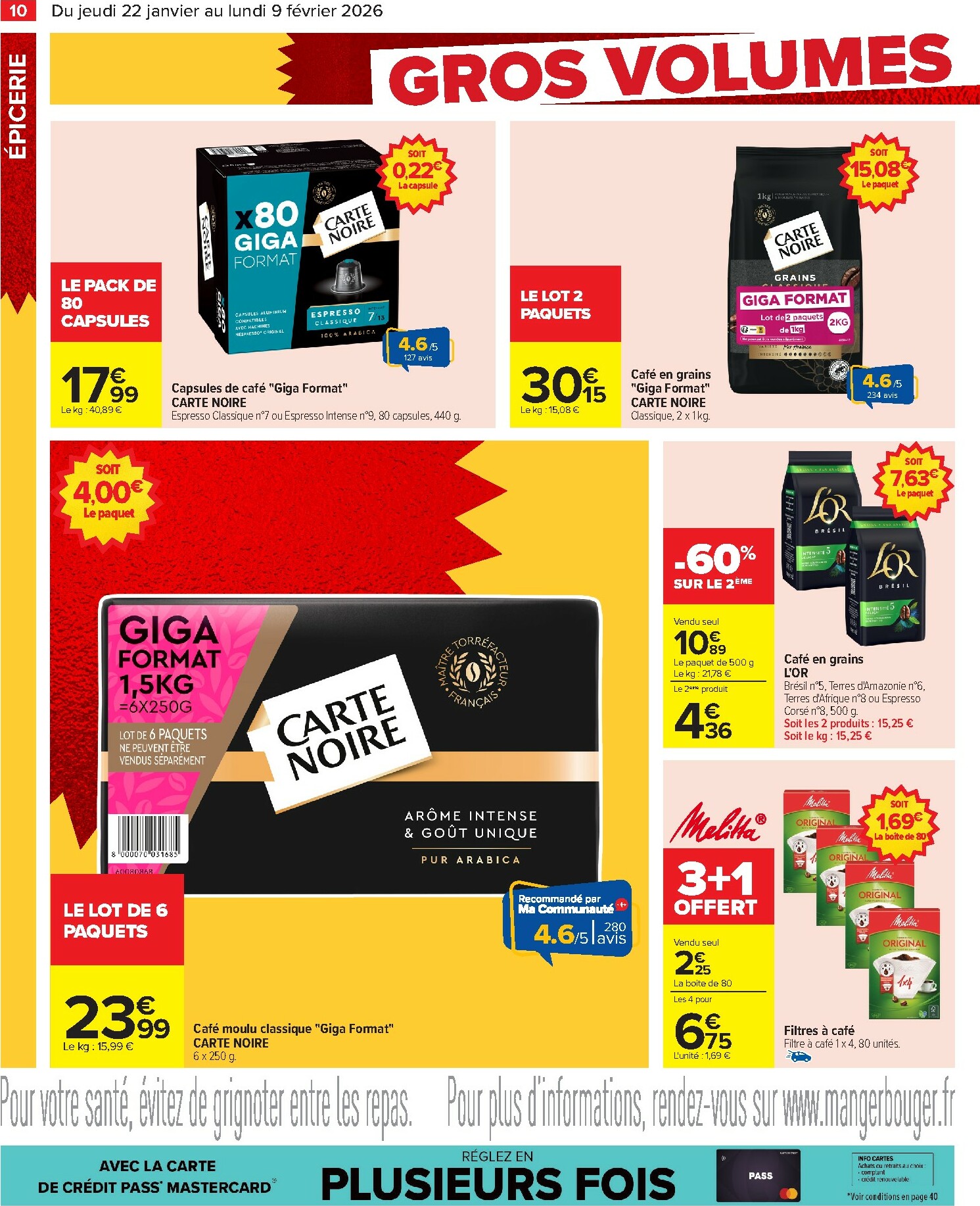 carrefour - Catalogue Carrefour - Gros volumes, petits prix valable du 22/01 au 09/02 - page: 12