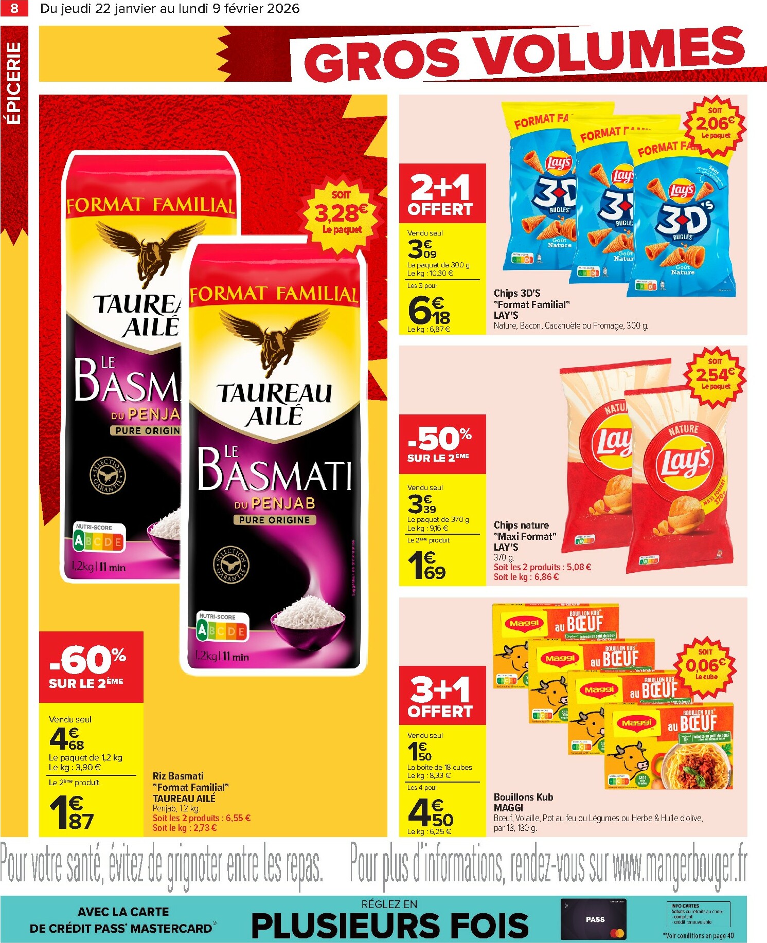 carrefour - Catalogue Carrefour - Gros volumes, petits prix valable du 22/01 au 09/02 - page: 10